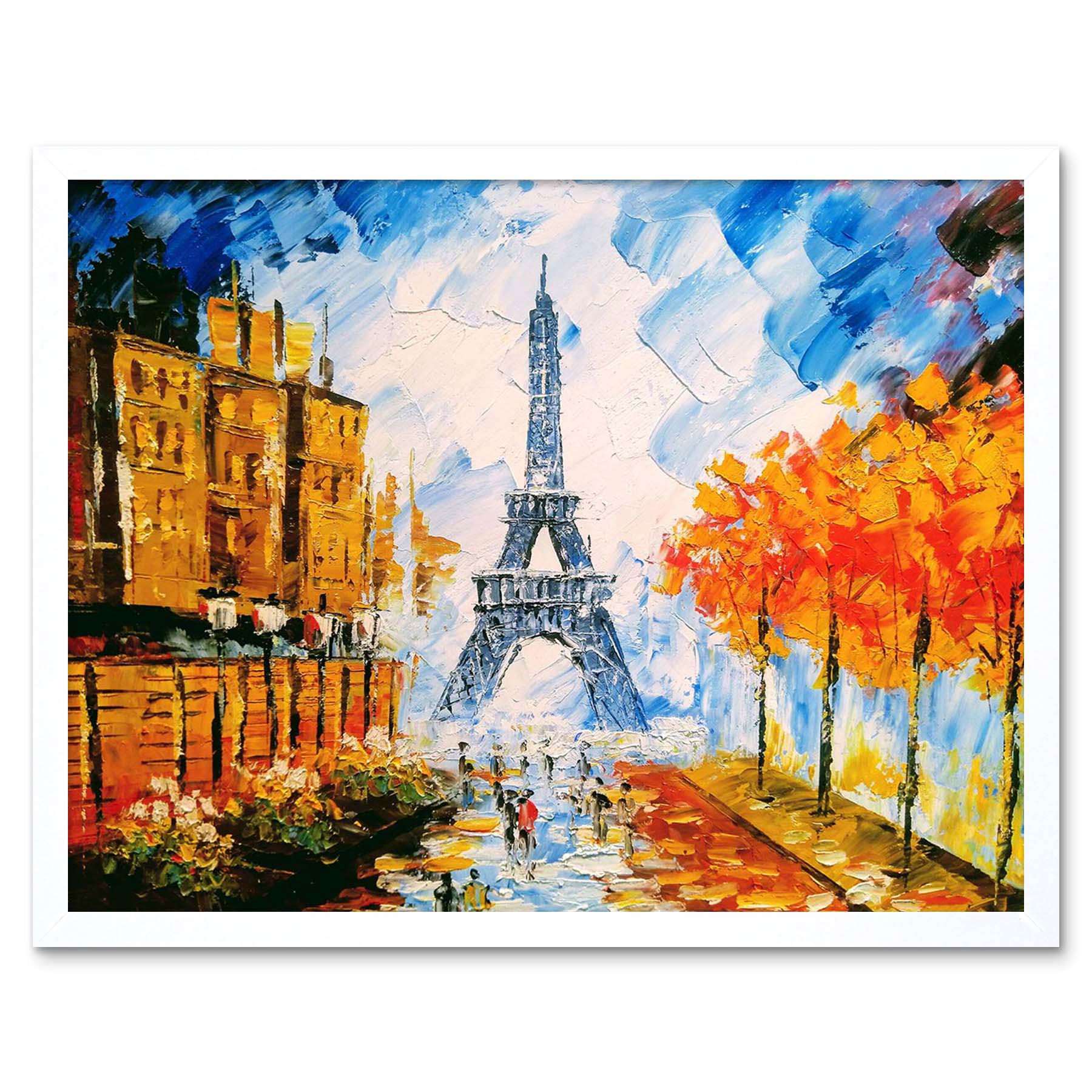 版画　PARIS  12 Eiffel Tower Paris Street 12X16 Inch Framed Art Print | eBay