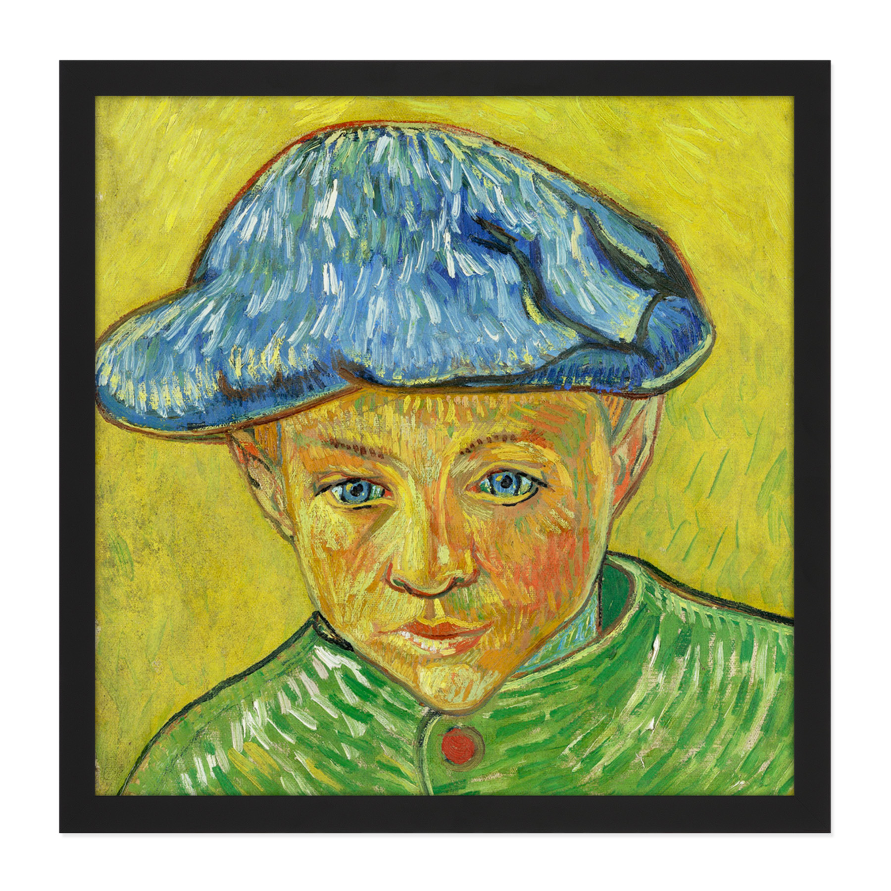 Van Gogh Portrait Camille Roulin Painting Square Framed Wall Art 16X16 In |  eBay