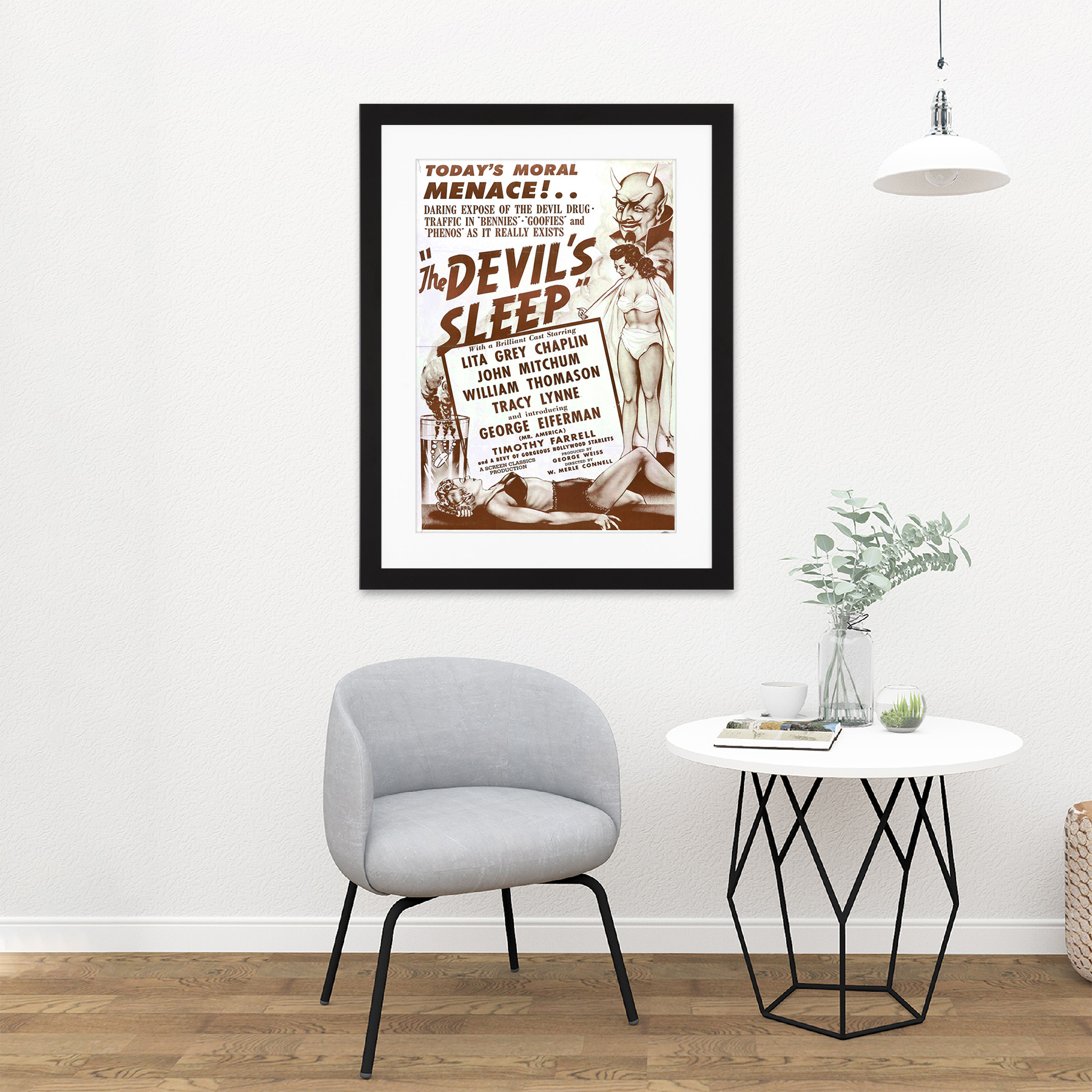 The Devils Sleep Bennies Phenos Drugs 1950'S Framed Wall Art Print 18X24 In - Picture 3 of 17