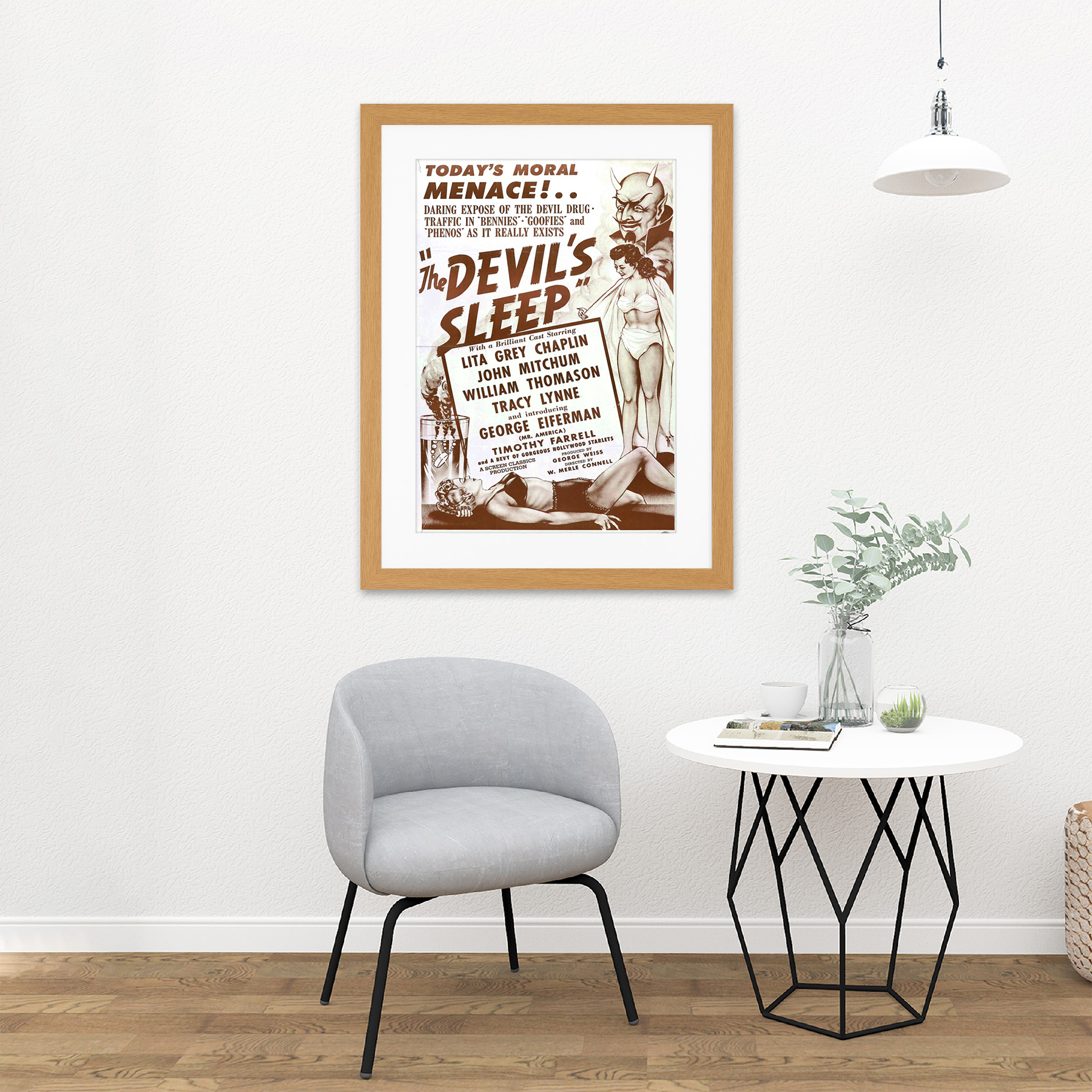 The Devils Sleep Bennies Phenos Drugs 1950'S Framed Wall Art Print 18X24 In - Picture 11 of 17