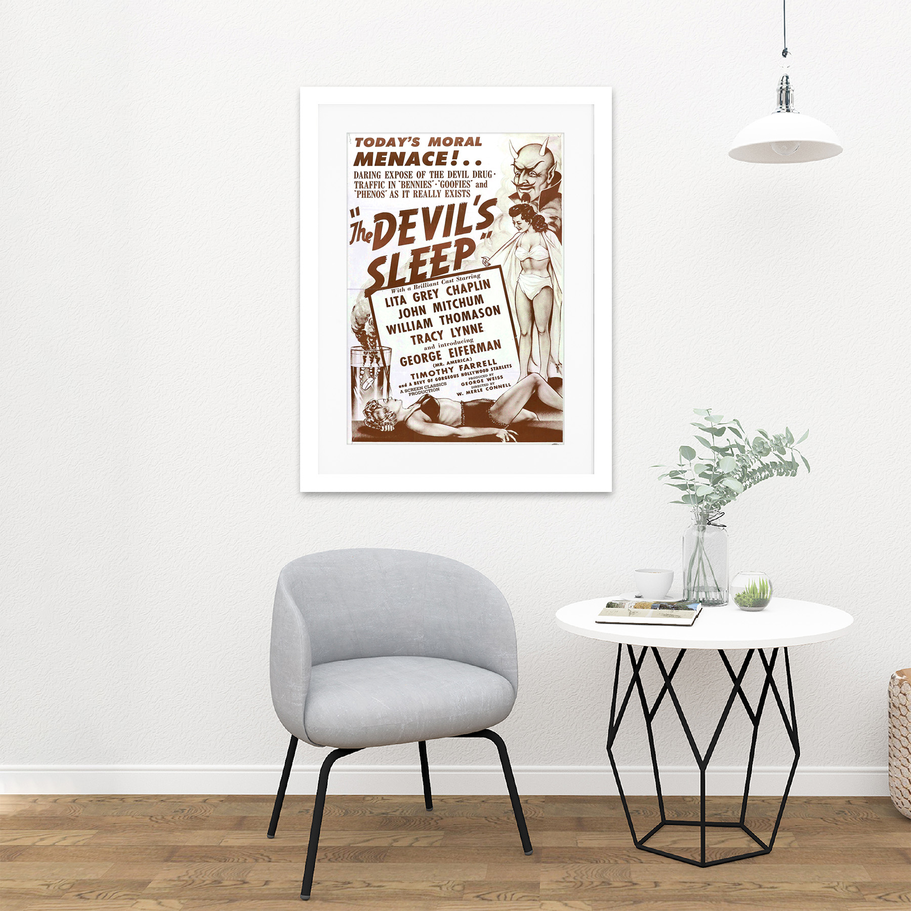 The Devils Sleep Bennies Phenos Drugs 1950'S Framed Wall Art Print 18X24 In - Picture 15 of 17