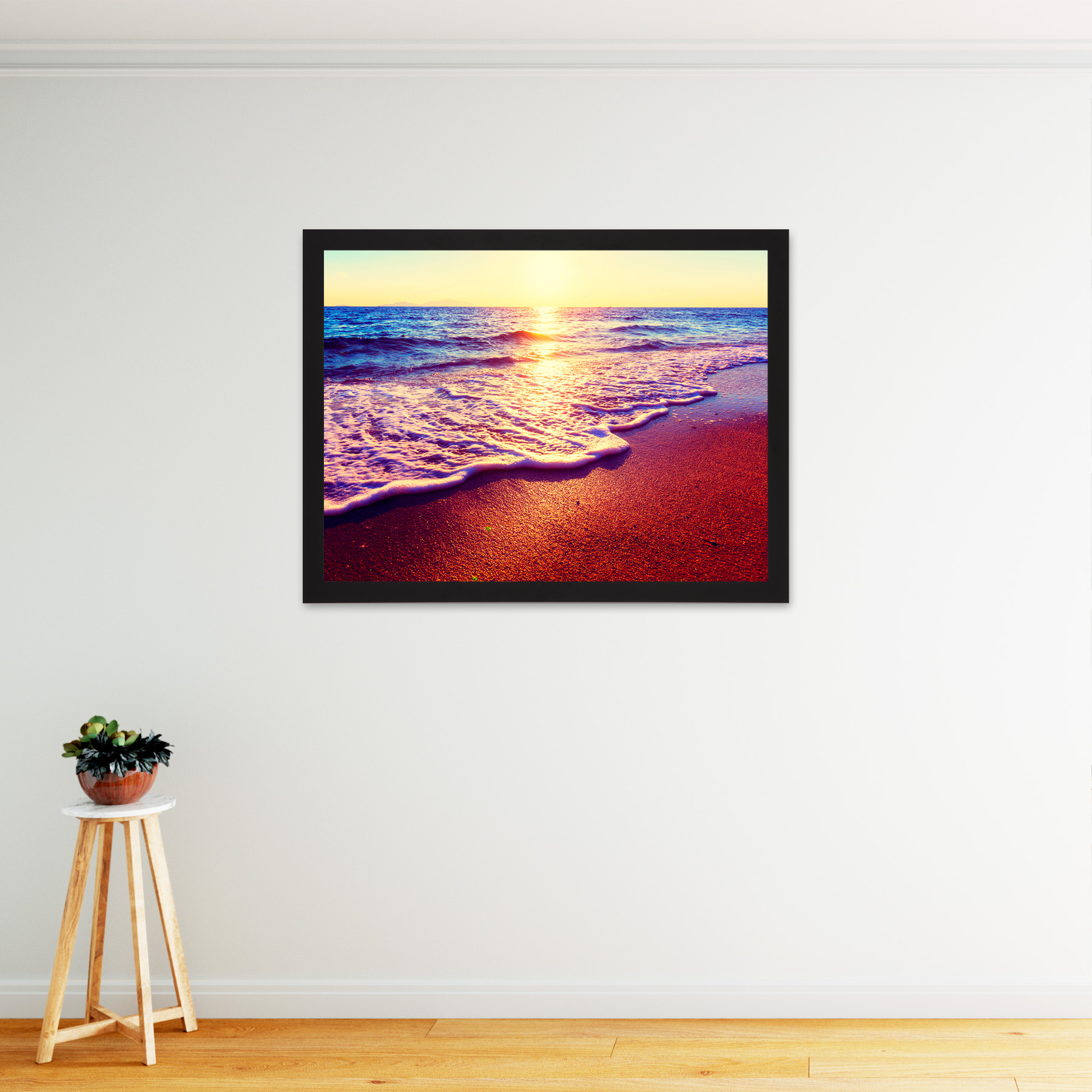 ART PRINT POSTER PHOTO SEASCAPE BEACH SAND OCEAN SURF WAVES PICTURE LFMP1254