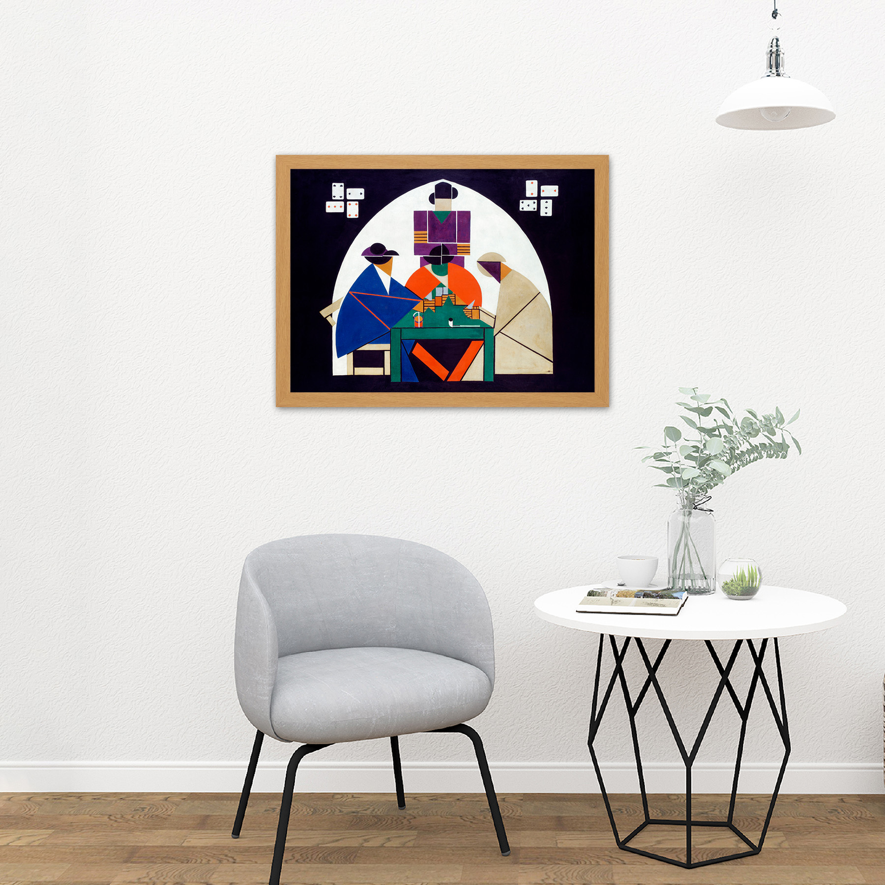 Theo Van Doesburg Card Players Framed Wall Art Print 18X24 In eBay