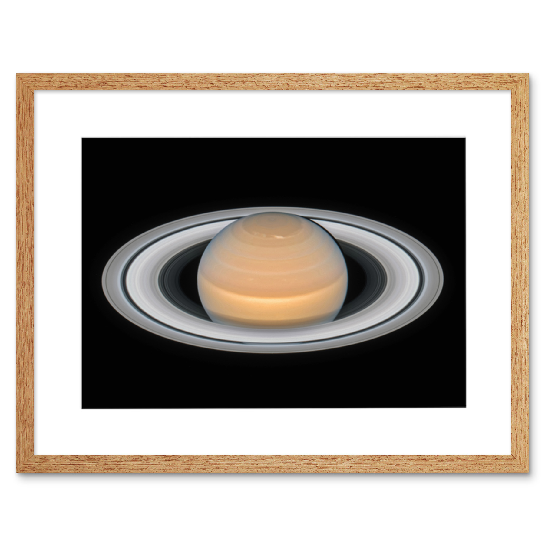 Hubble Space Telescope Saturn Opposition 2018 Portrait Framed Wall Art 9X7 In