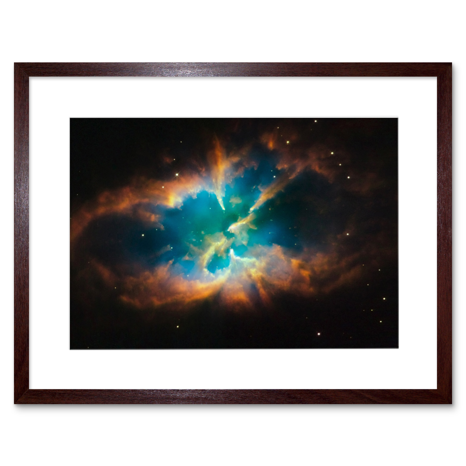 Hubble Space Telescope Planetary Nebula NGC 2818 Gas Cloud Framed Wall Art 9X7""