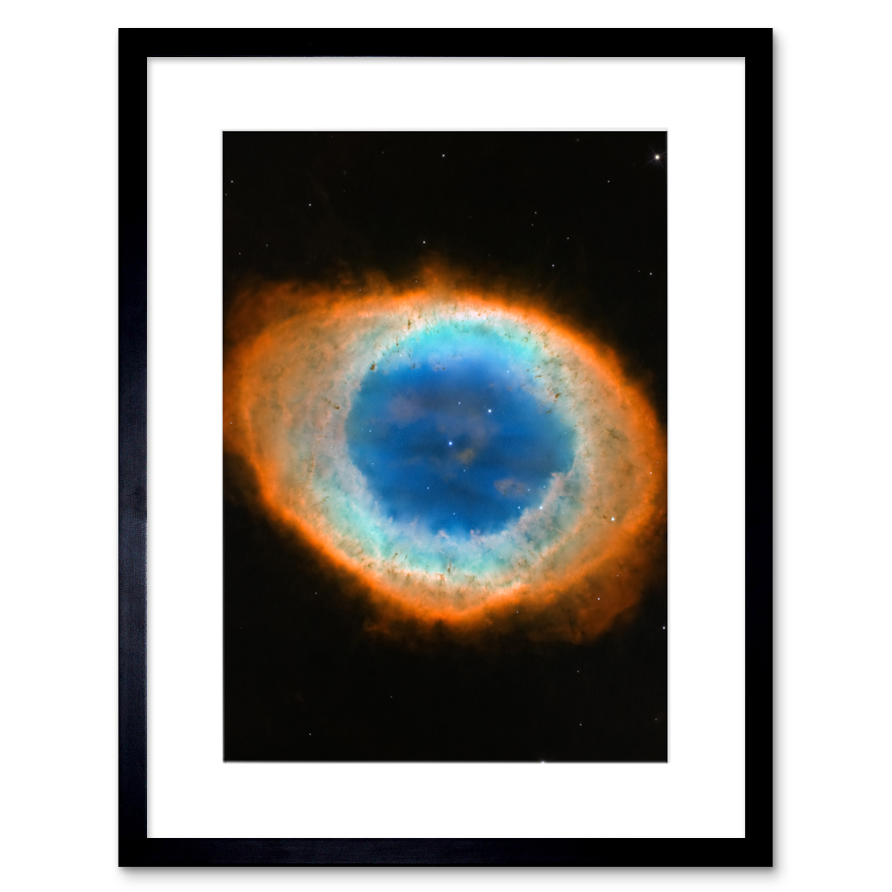 Hubble Space Telescope Planetary Nebula Ring Dying Star Framed Wall Art 9X7 In