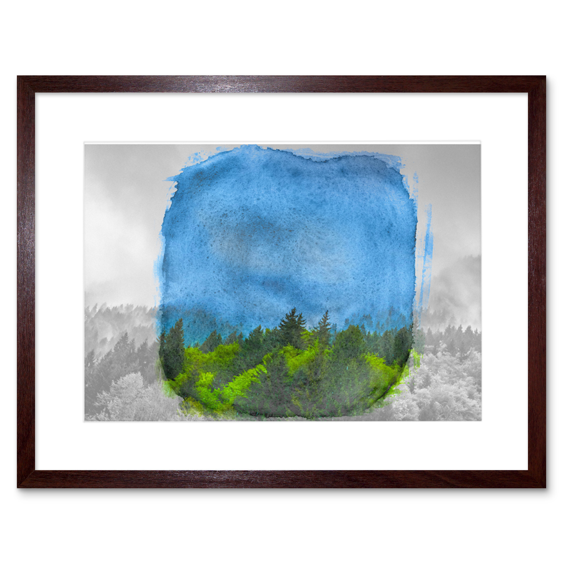 Kiefernkronen Kunstplakat Gerahmter Kunstdruck 18x23 cm - Bild 7 von 21