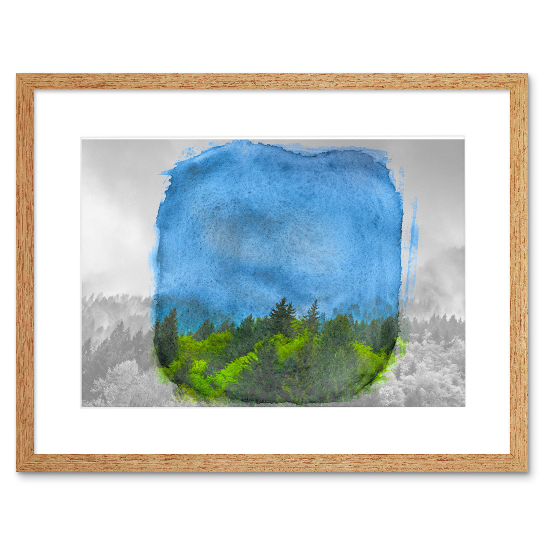 Kiefernkronen Kunstplakat Gerahmter Kunstdruck 18x23 cm - Bild 12 von 21