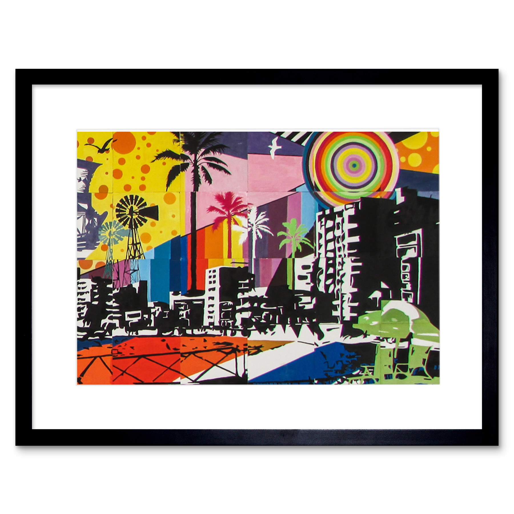 Graffiti Mural Paralimni Tertiary Cyprus Framed Wall Art Print 9x7 Inch - Bild 2 von 21