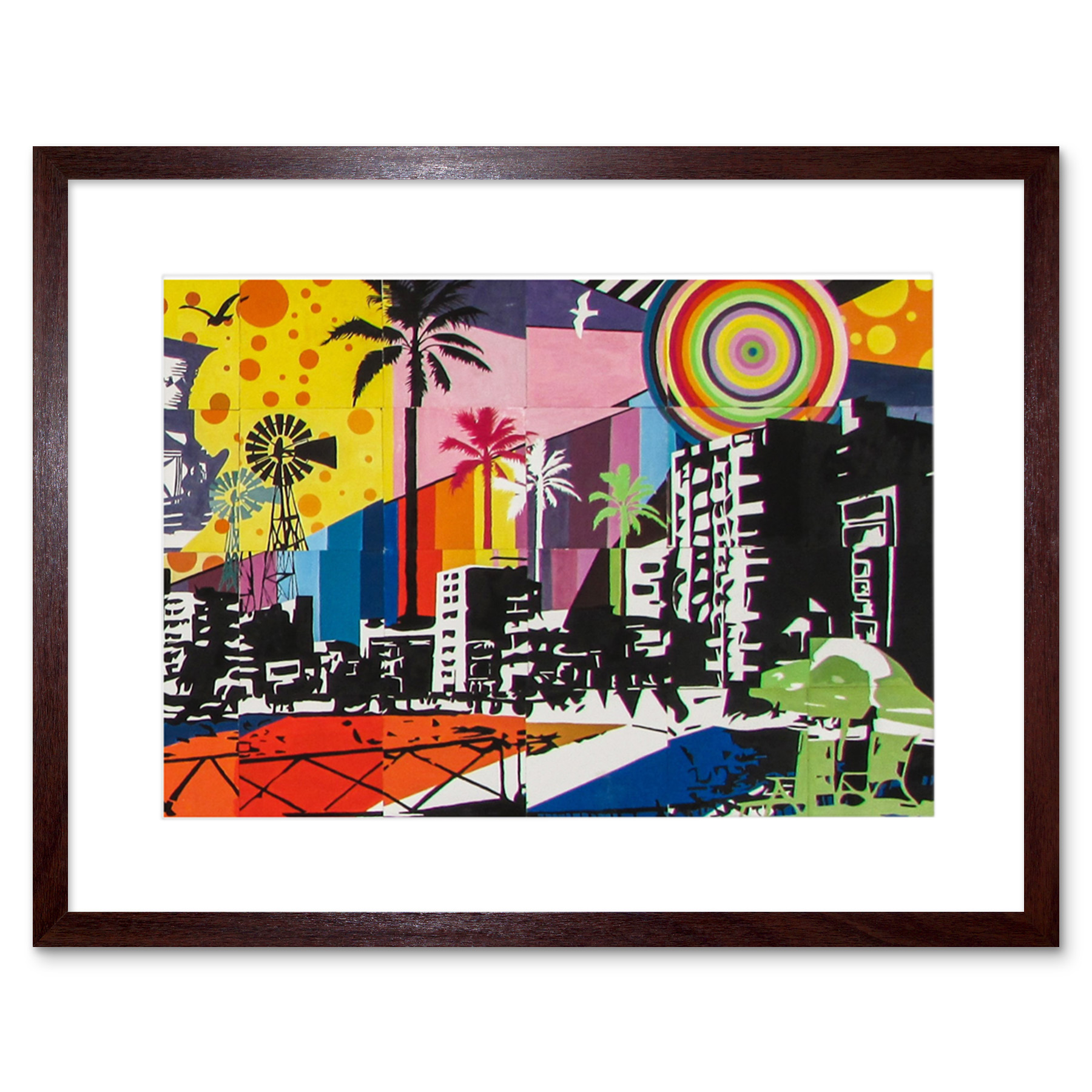 Graffiti Mural Paralimni Tertiary Cyprus Framed Wall Art Print 9x7 Inch - Bild 7 von 21