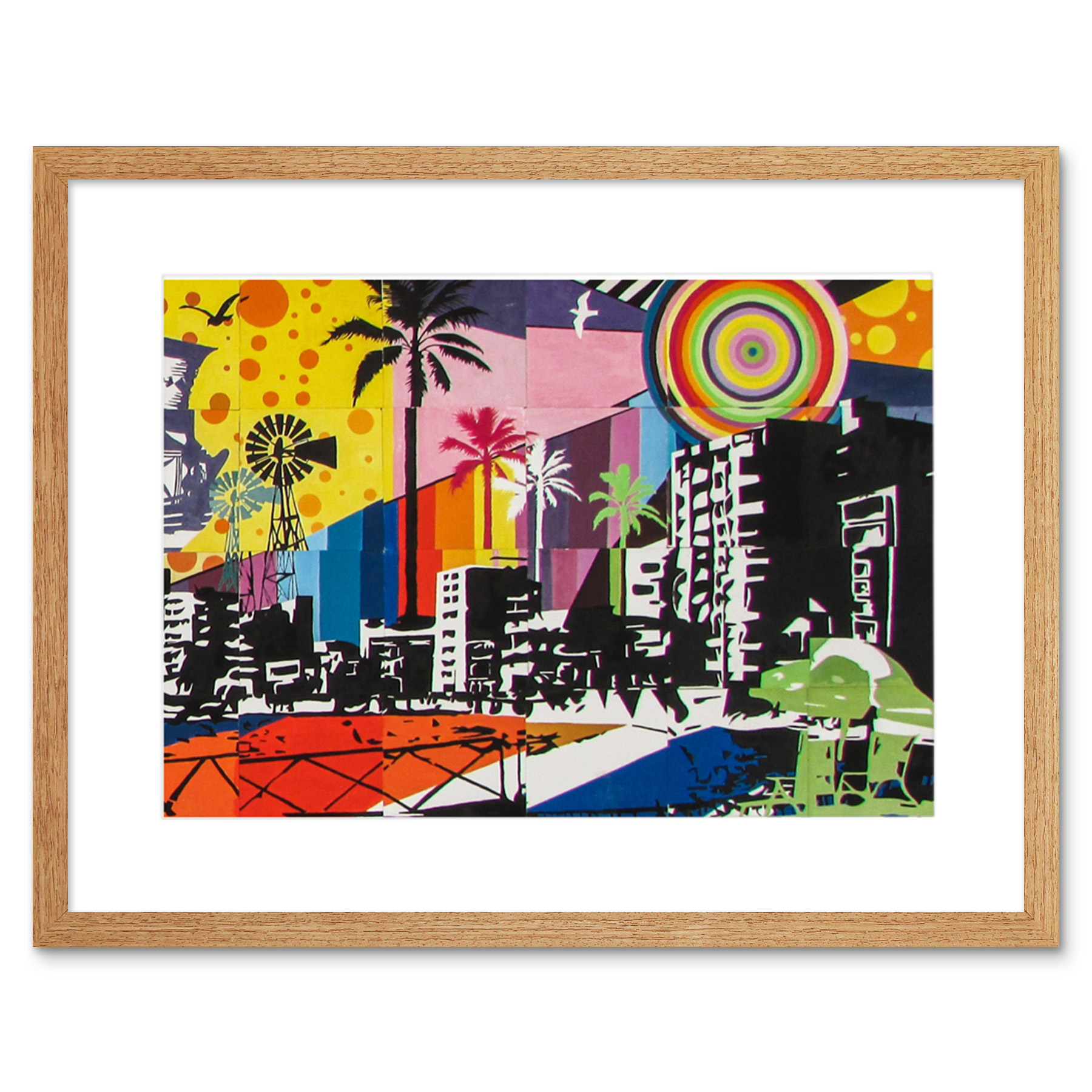 Graffiti Mural Paralimni Tertiary Cyprus Framed Wall Art Print 9x7 Inch - Bild 12 von 21