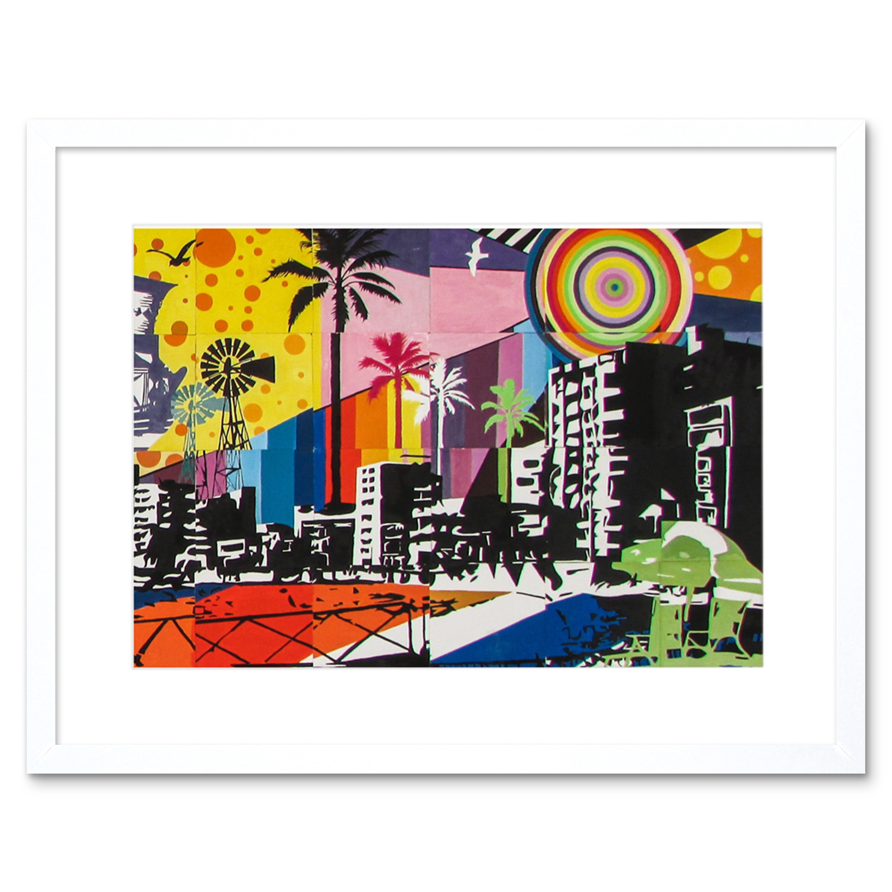 Graffiti Mural Paralimni Tertiary Cyprus Framed Wall Art Print 9x7 Inch - Bild 17 von 21