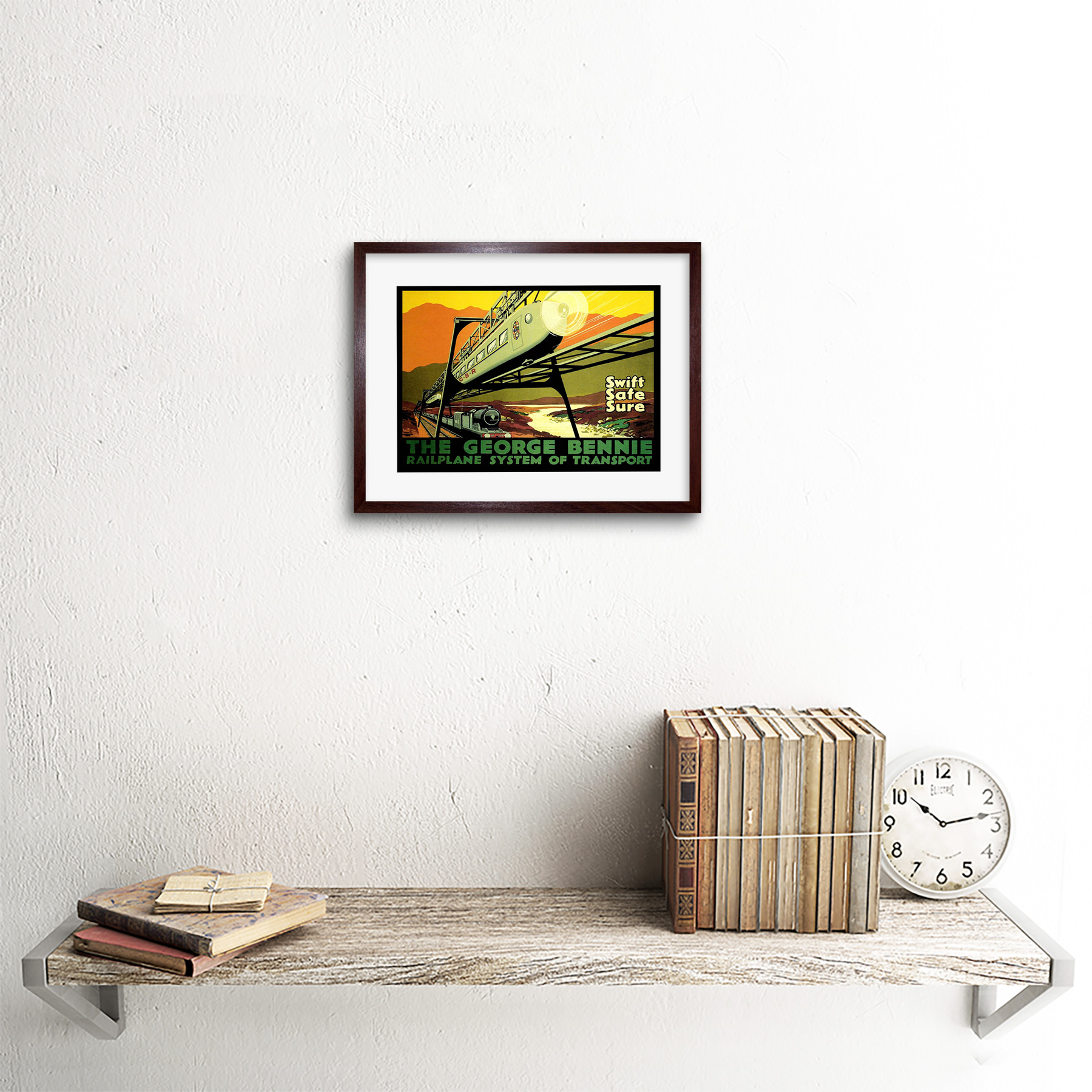 George Bennie Railplane Glasgow Cool Scotland Framed Art Print 9x7 Inch - Picture 8 of 21