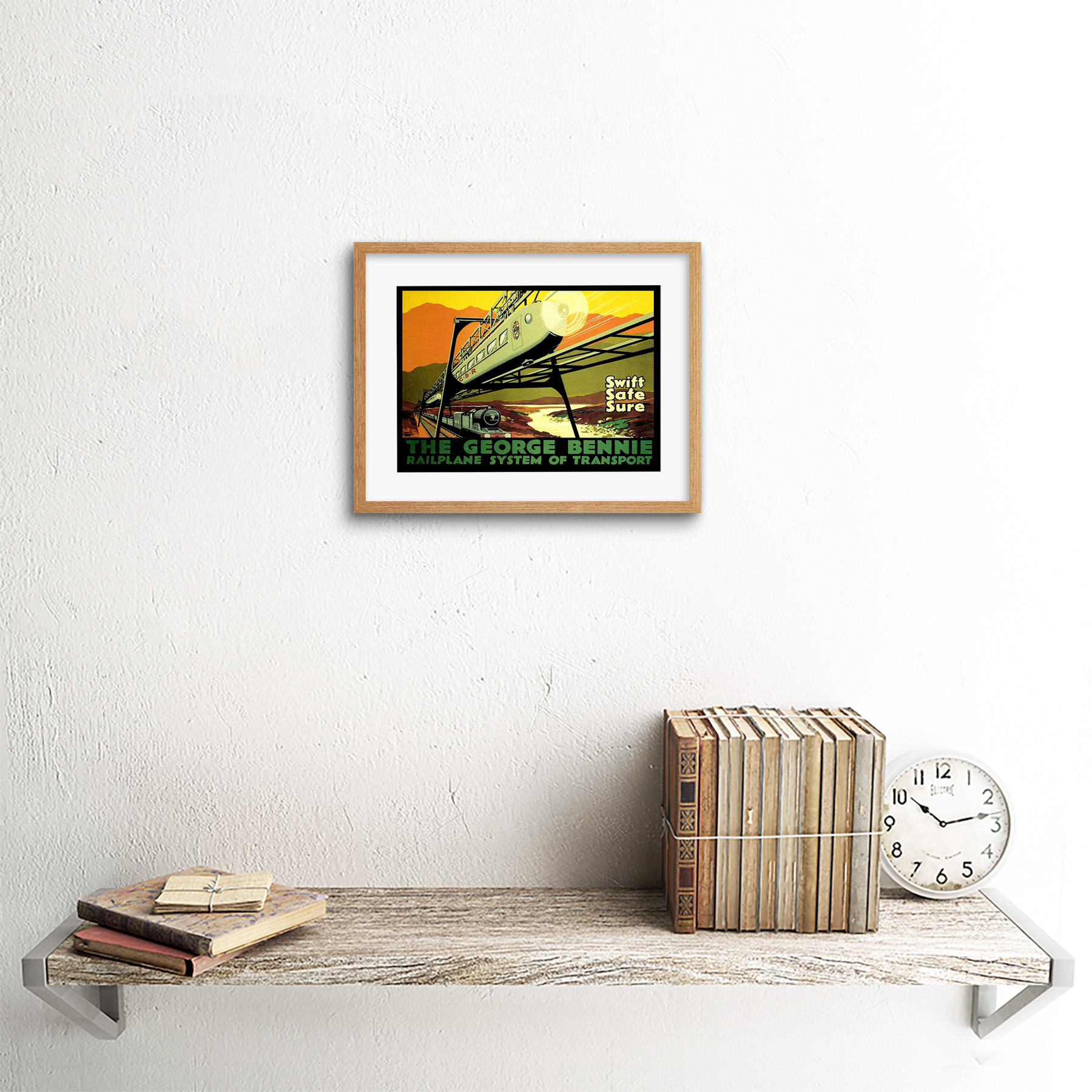 George Bennie Railplane Glasgow Cool Scotland Framed Art Print 9x7 Inch - Picture 13 of 21