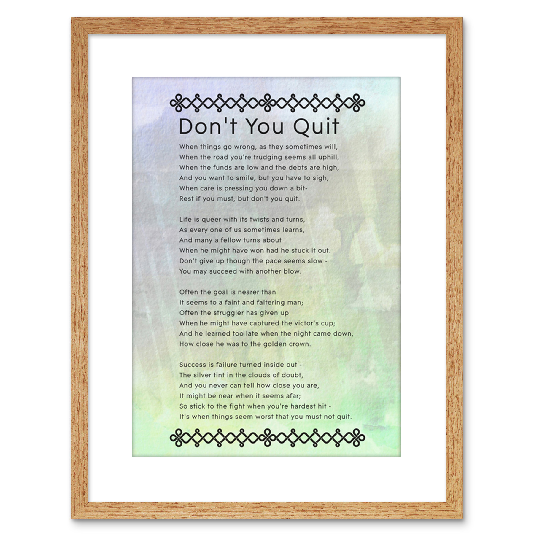 don-t-you-quit-poem-motivation-quote-framed-wall-art-print-9x7-in-ebay