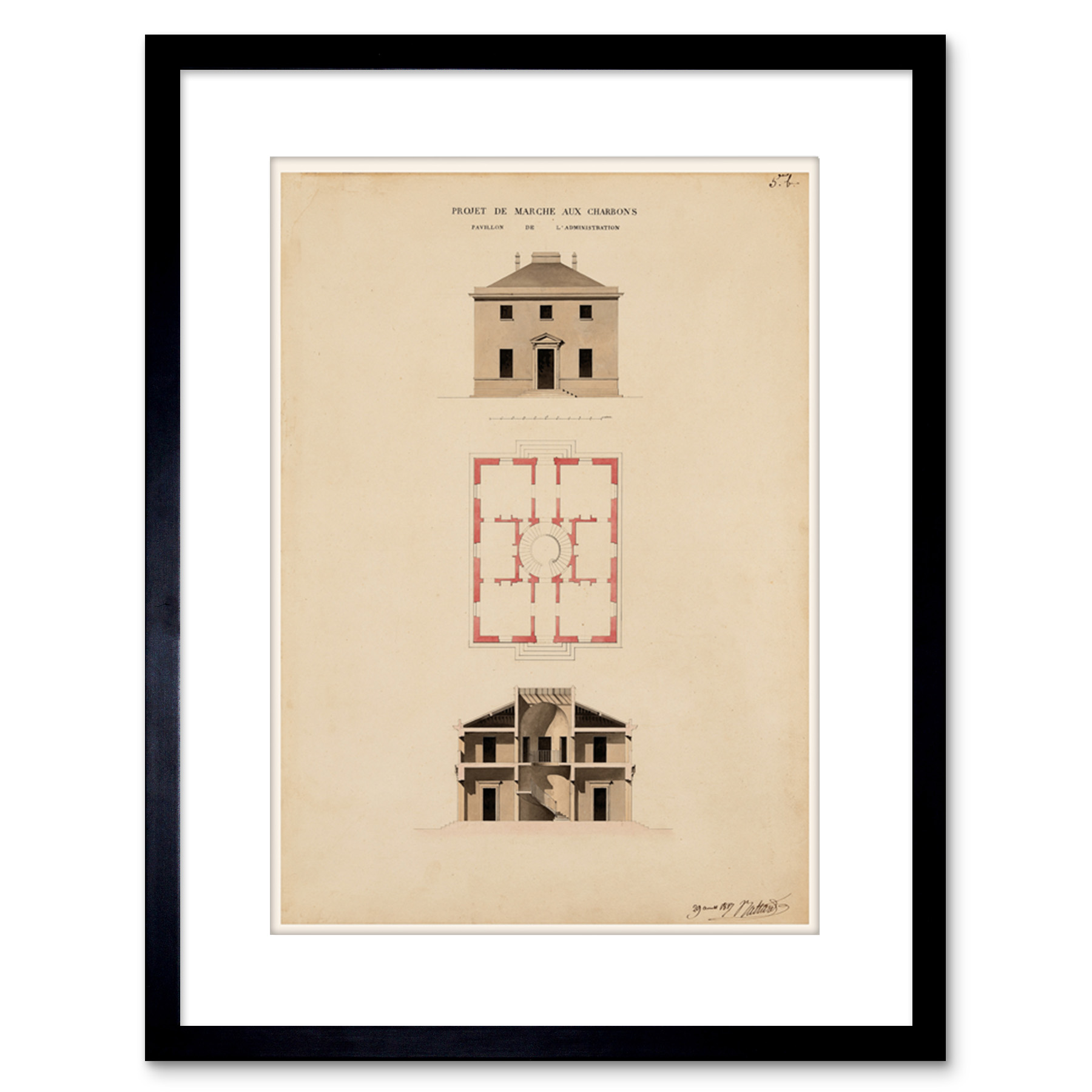 Framed Black 9X7