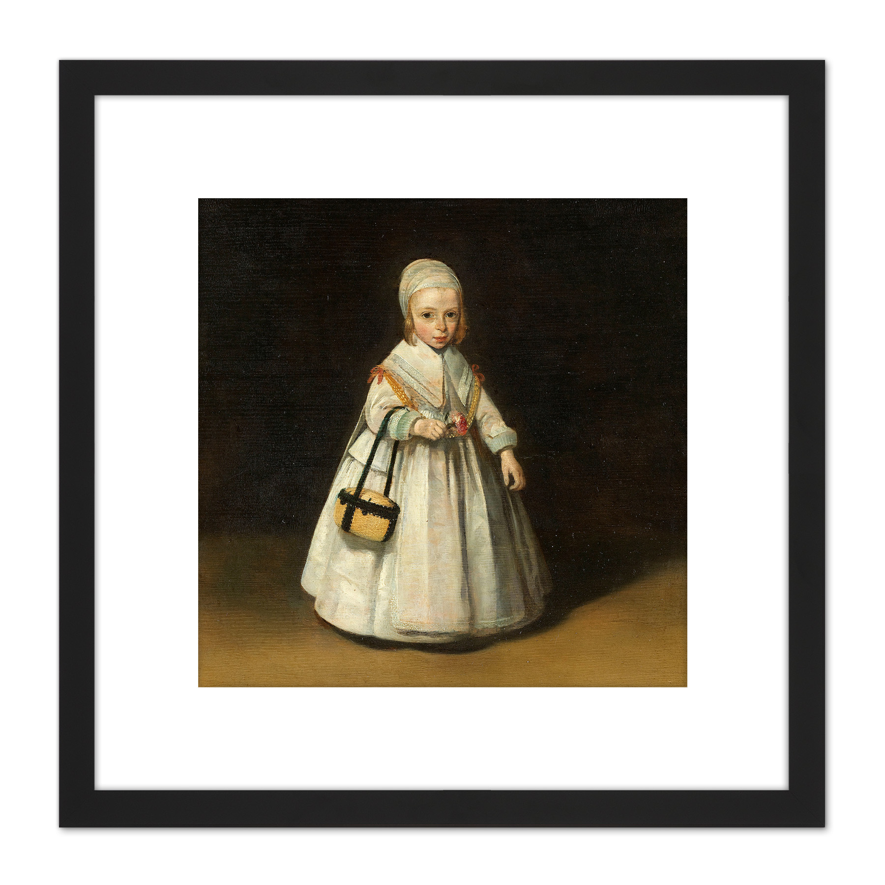Ter Borch Helena Van Der Schalcke Child Painting Square Framed Wall Art 8X8 In