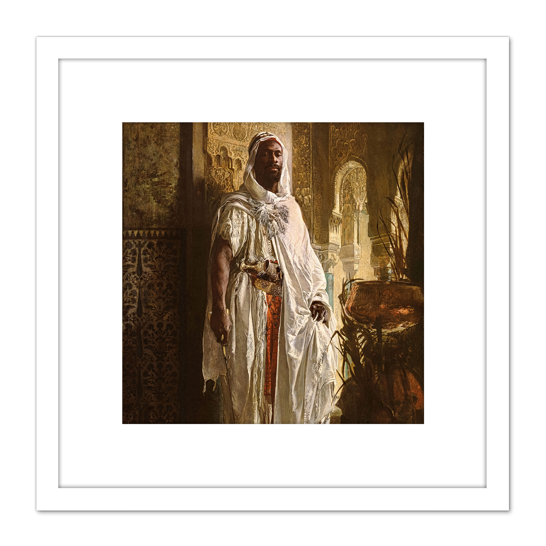 Charlemont The Moorish Chief Square Framed Wall Art 8X8 In