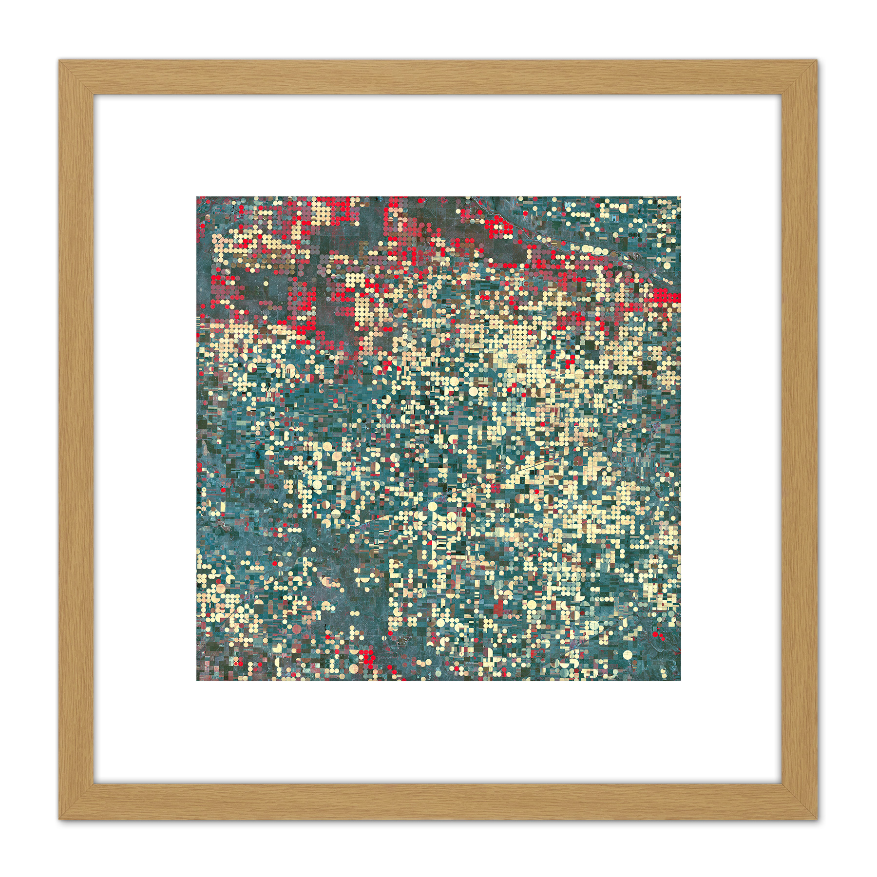 Abstract Little Squares Square Framed Wall Art 8X8 In