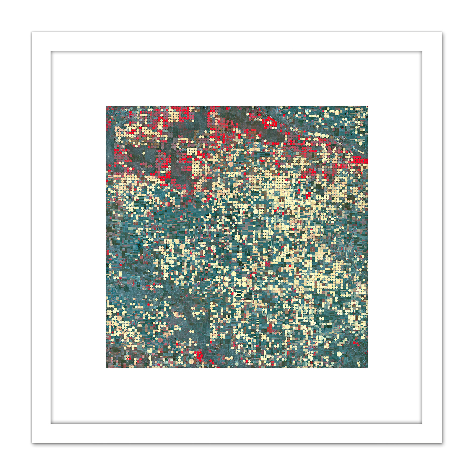 Abstract Little Squares Square Framed Wall Art 8X8 In