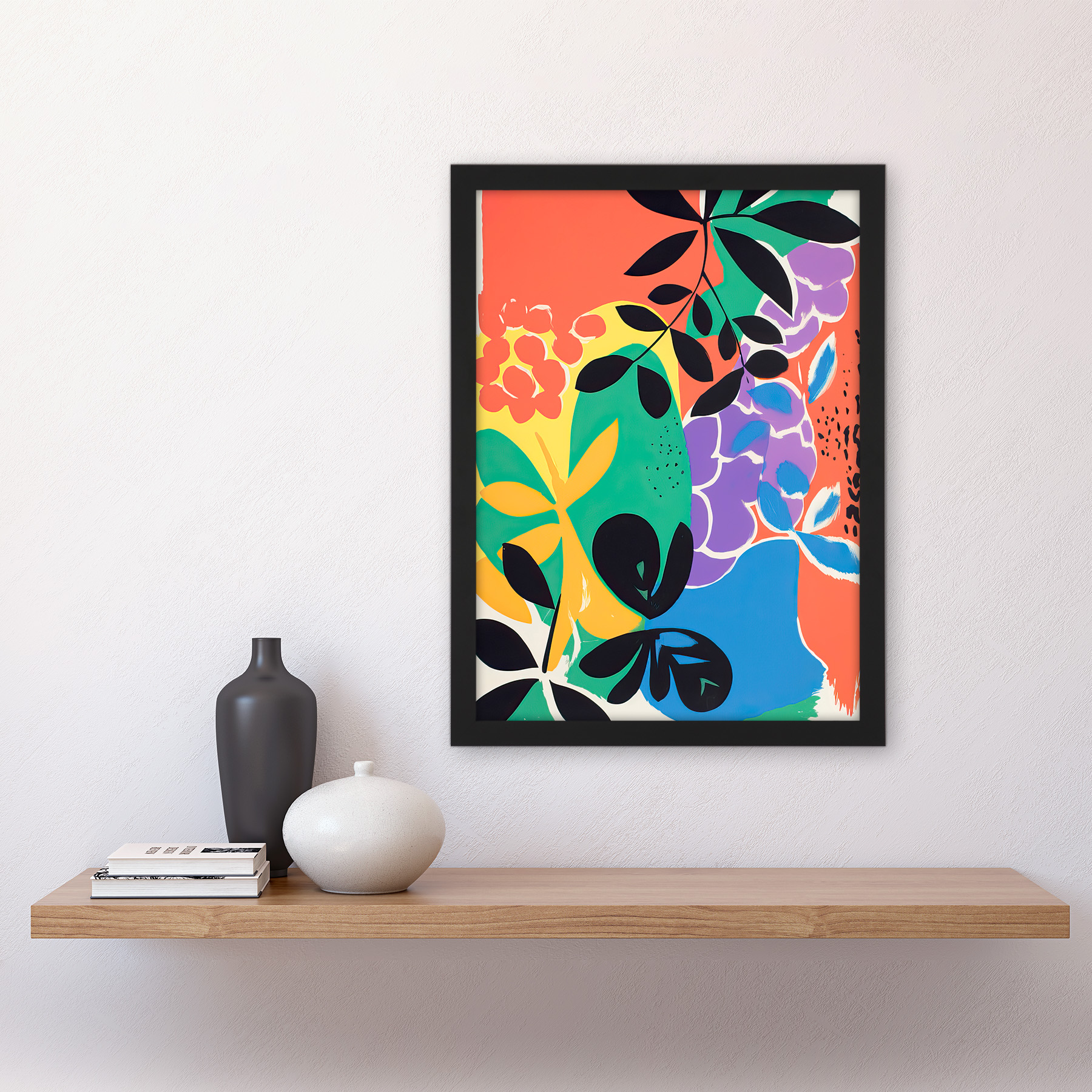 Henri Matisse Inspired Plant Shapes Painting Abstract Framed Wall Art Print A3 - Bild 3 von 31