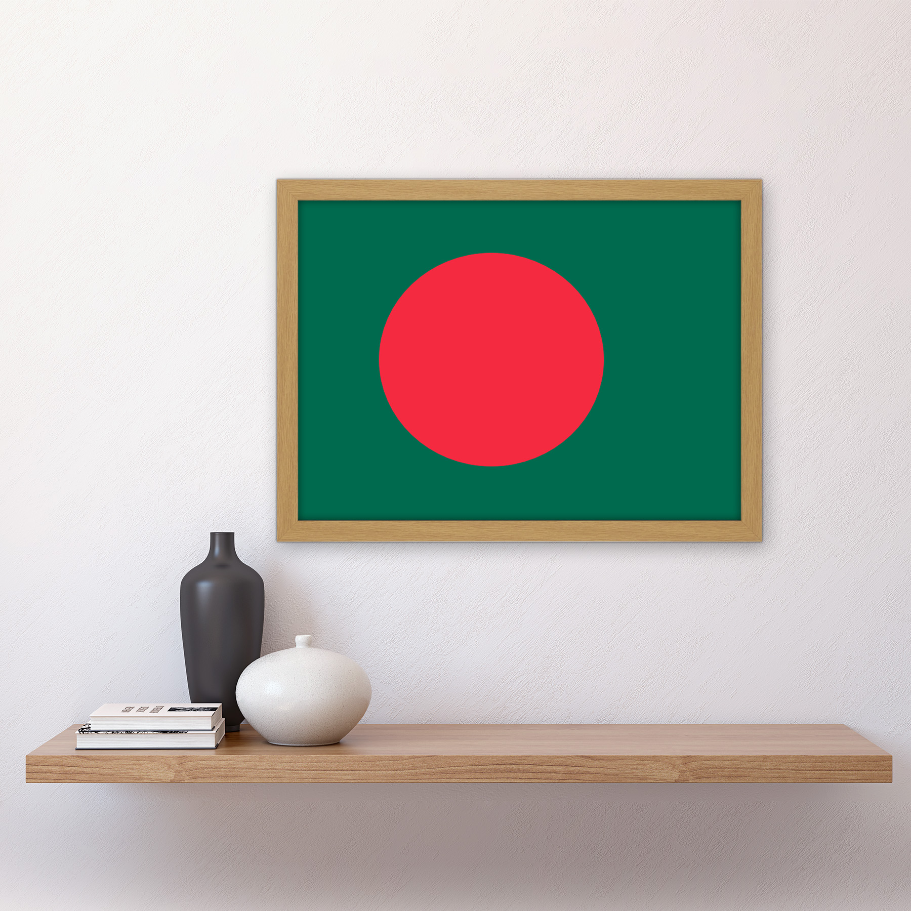 Bangladesh National Flag Country Poster Framed Wall Art Picture Print A3 - Picture 21 of 31