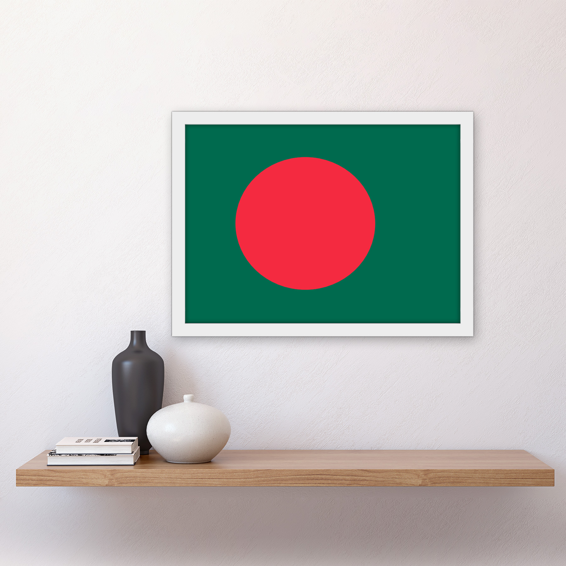 Bangladesh National Flag Country Poster Framed Wall Art Picture Print A3 - Picture 27 of 31