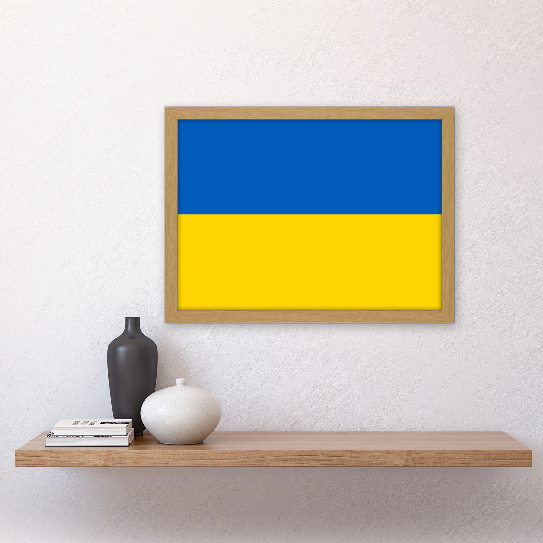 Ukraine Nationalflagge Weltflaggen Land Poster Gerahmt Kunst Bild Druck A3 - Bild 21 von 31