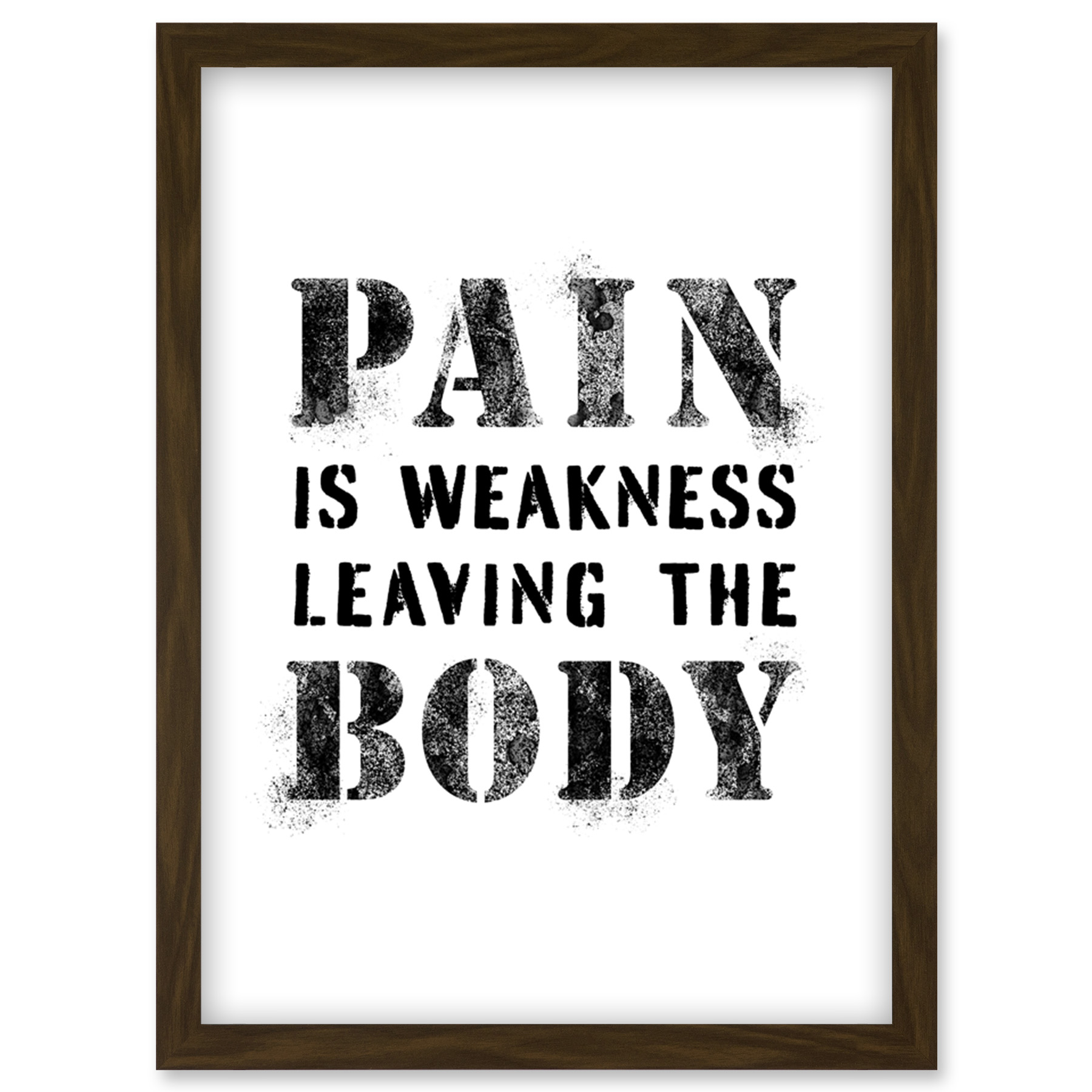 Exercise Decor Pain Weakness Leaving The Body Gym Framed Art Picture Print A4 - Picture 8 of 31