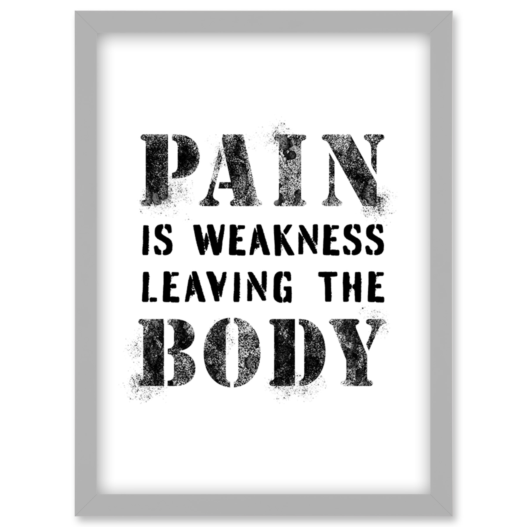 Exercise Decor Pain Weakness Leaving The Body Gym Framed Art Picture Print A4 - Picture 14 of 31