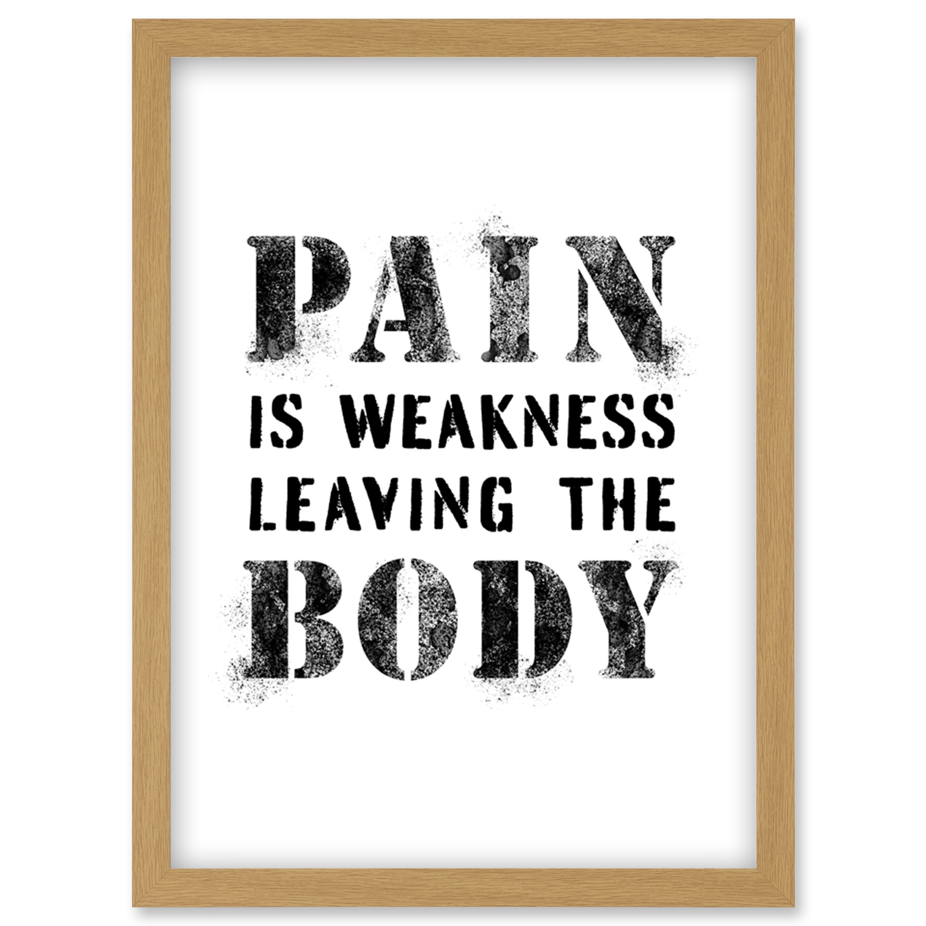 Exercise Decor Pain Weakness Leaving The Body Gym Framed Art Picture Print A4 - Picture 20 of 31