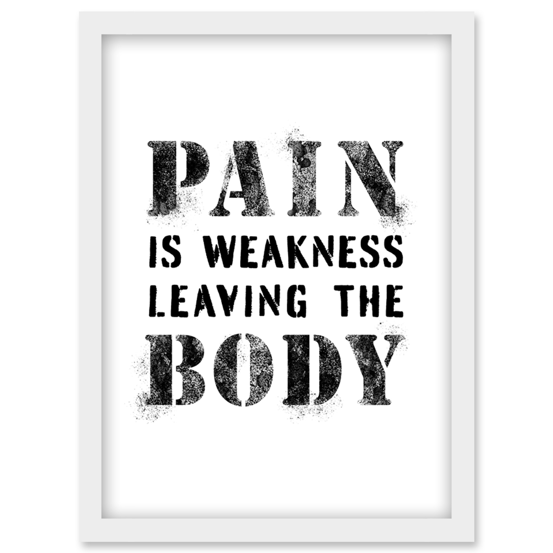 Exercise Decor Pain Weakness Leaving The Body Gym Framed Art Picture Print A4 - Picture 26 of 31
