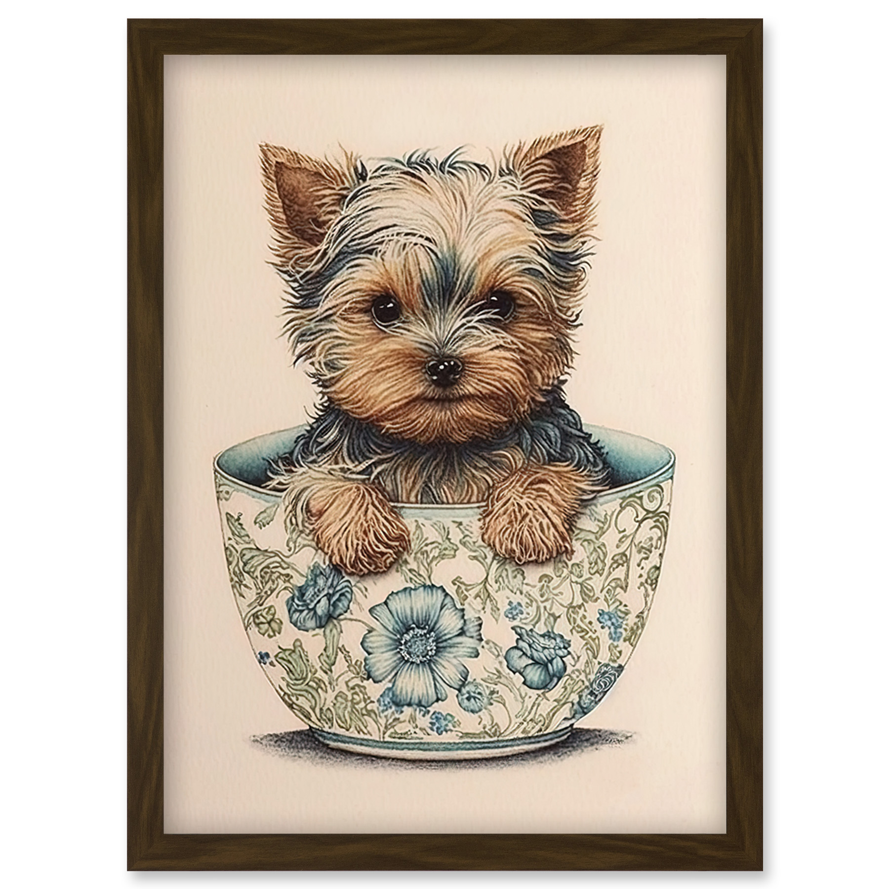 Yorkshire Terrier Fototasse – „A Dog Loves You“ Motiv, 325 Ml Keramik (beidseitig Bedruckt)