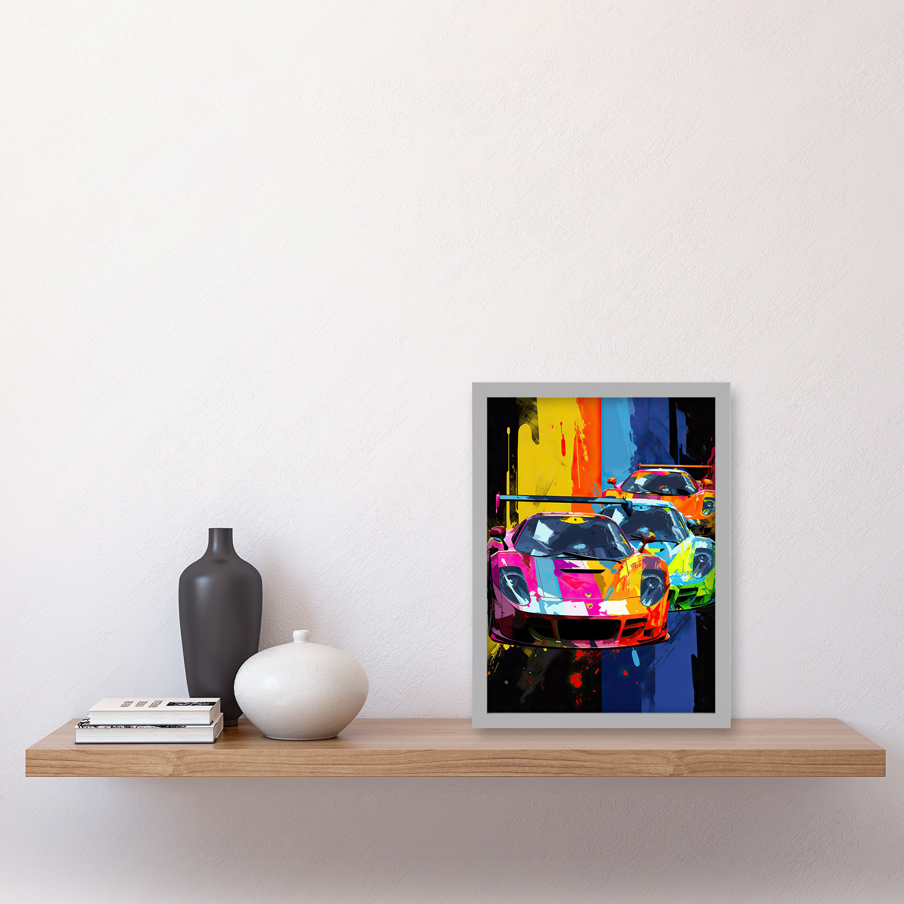 Sport Racing Cars Vibrant Supercar Race Mancave Gift for Him Framed Art Print A4 - Picture 15 of 31