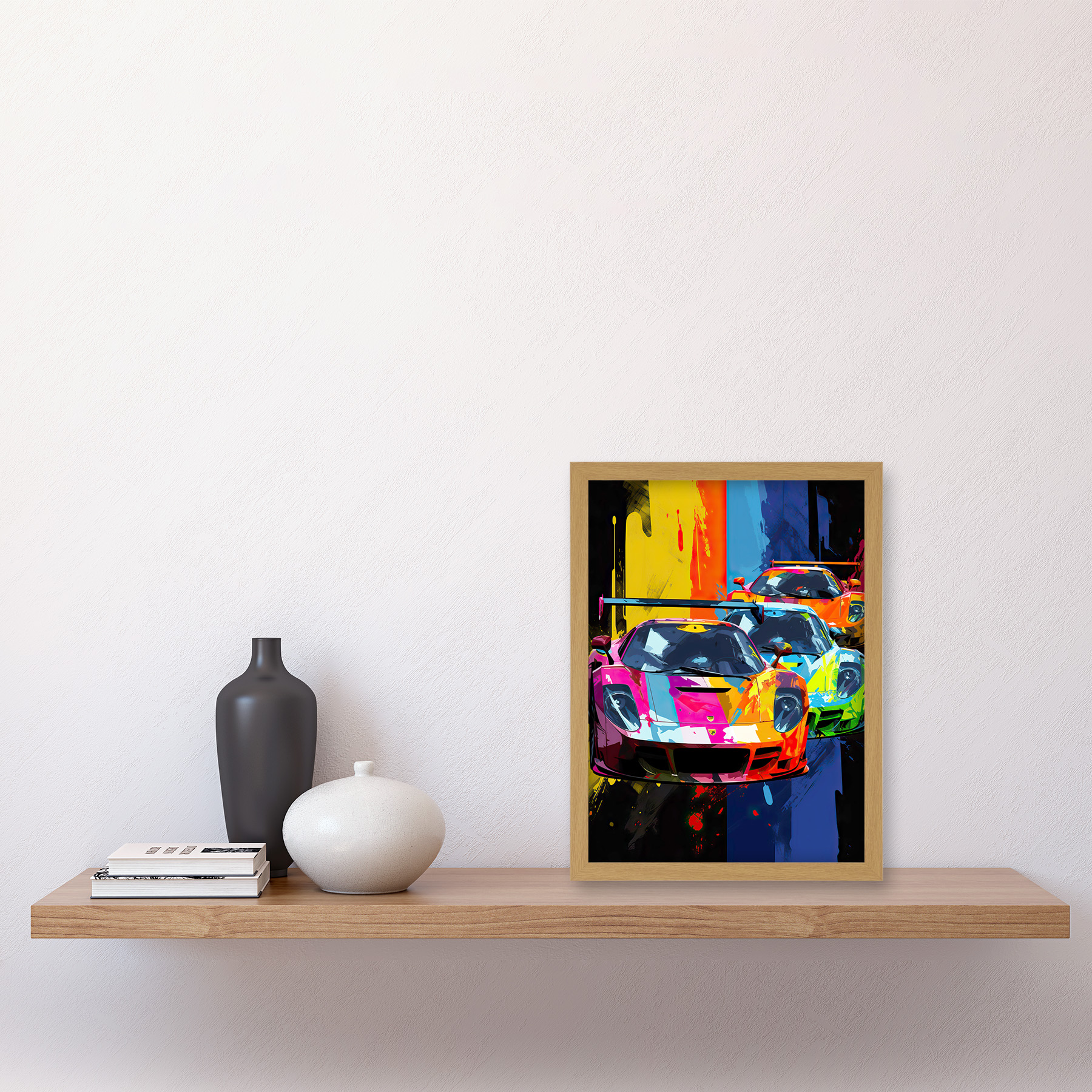 Sport Racing Cars Vibrant Supercar Race Mancave Gift for Him Framed Art Print A4 - Picture 21 of 31