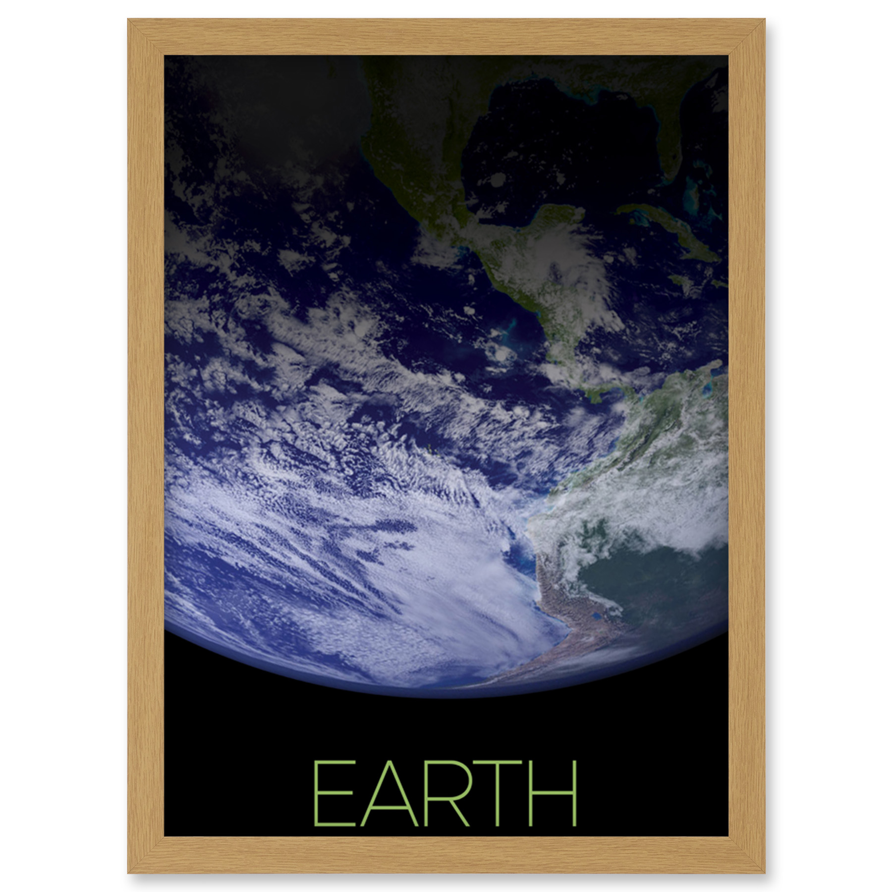 NASA Our Solar System Earth Planet Image Space Framed Wall Art Picture Print A4