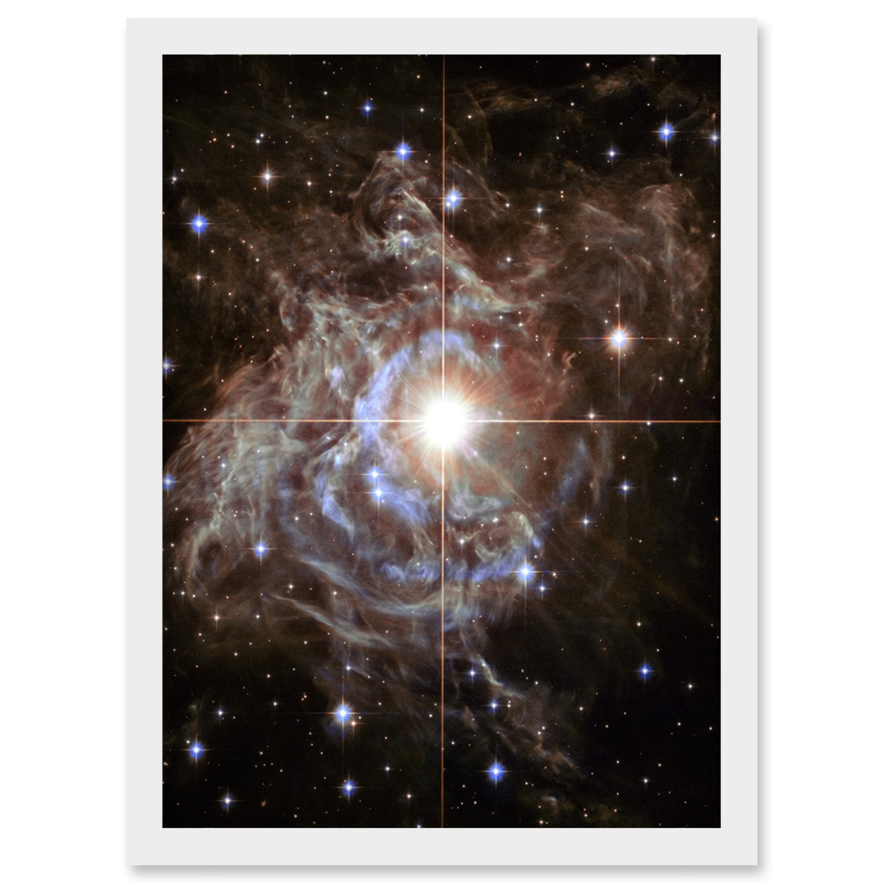 Hubble Space Telescope Cepheid Variable Super Star RS Puppis Framed Art Print A4