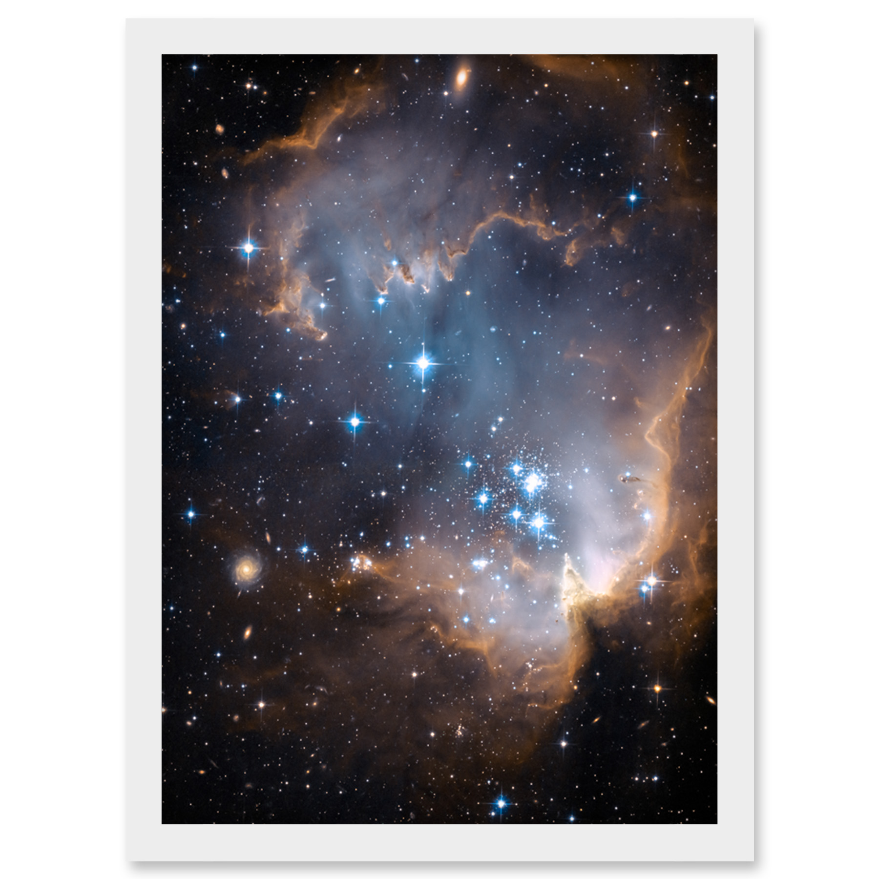 Hubble Space Telescope Observations Infant Stars Magellanic Cloud Framed Art A4