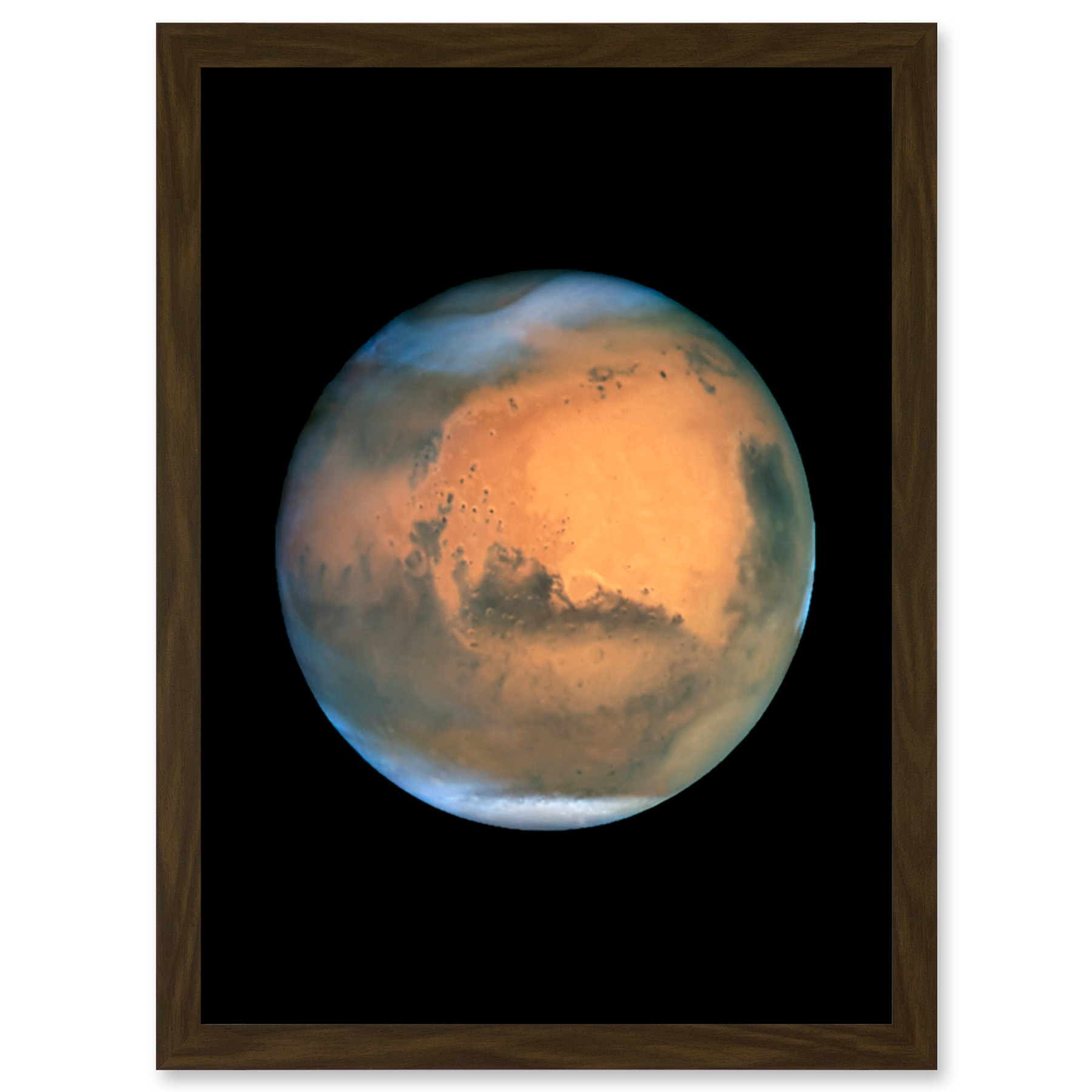 Hubble Space Telescope Mars Near Opposition 1995-2005: 2001 Framed Art Print A4