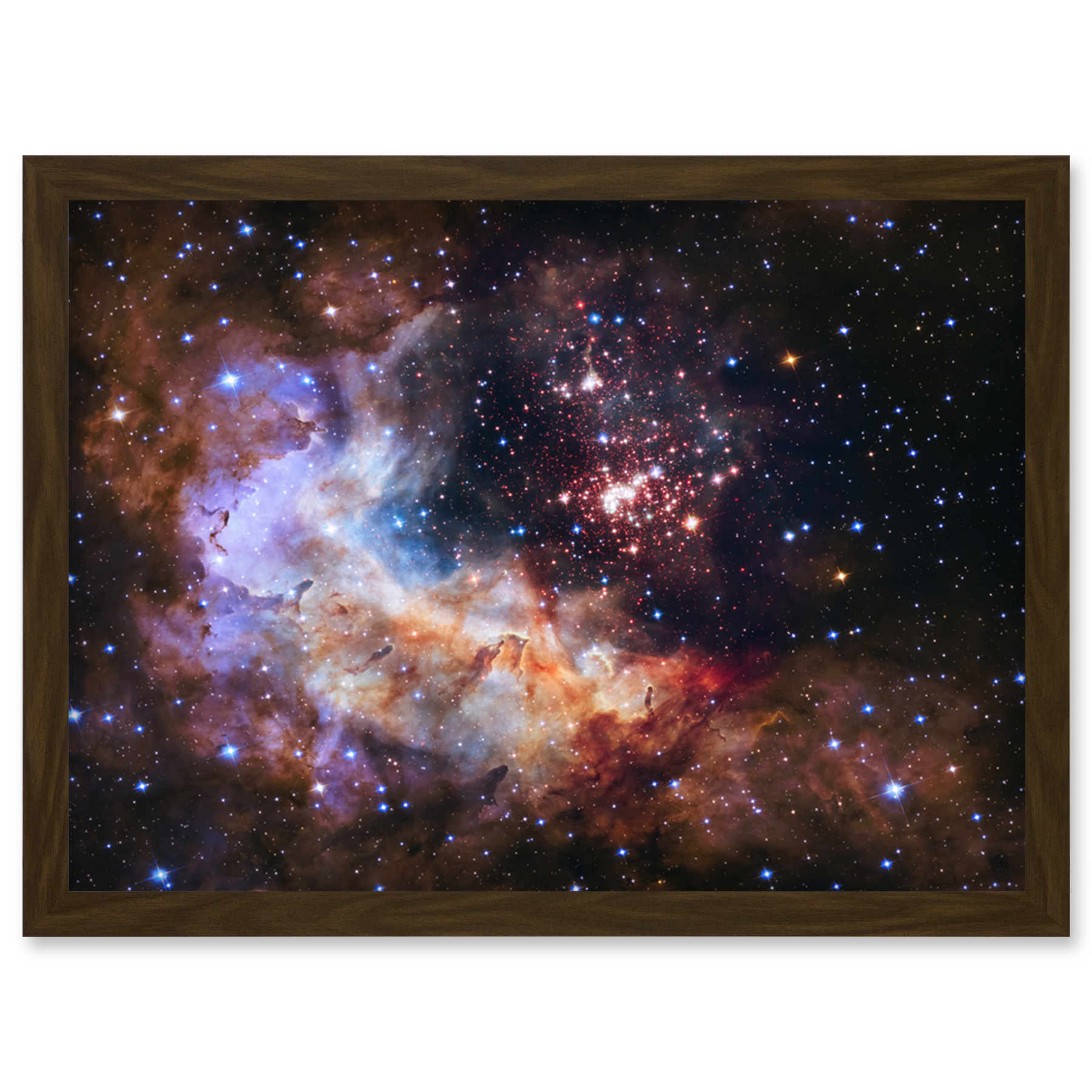 Hubble Space Telescope Nasa Celestial Fireworks 25th Anniversary Framed Art A4