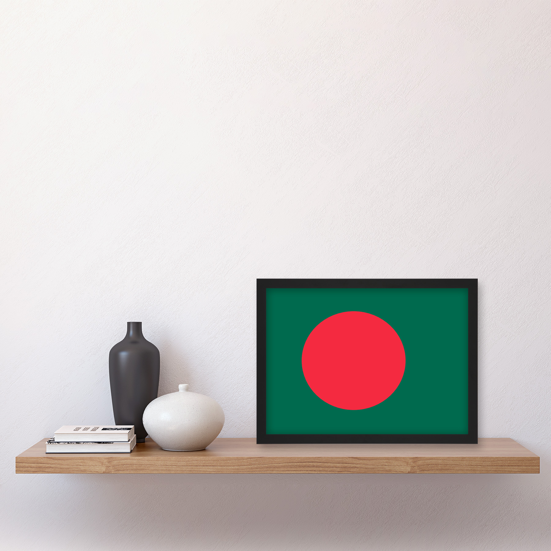 Bangladesh National Flag Country Poster Framed Wall Art Picture Print A4 - Picture 3 of 31