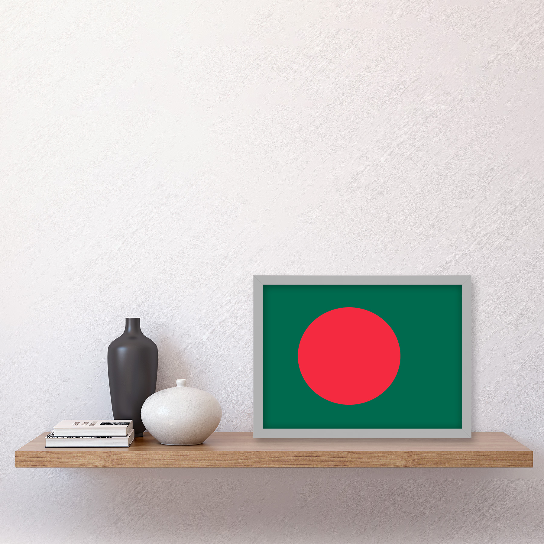 Bangladesh National Flag Country Poster Framed Wall Art Picture Print A4 - Picture 15 of 31