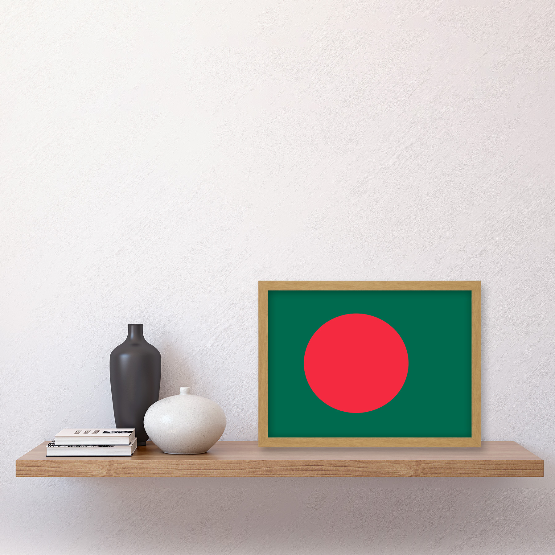 Bangladesh National Flag Country Poster Framed Wall Art Picture Print A4 - Picture 21 of 31