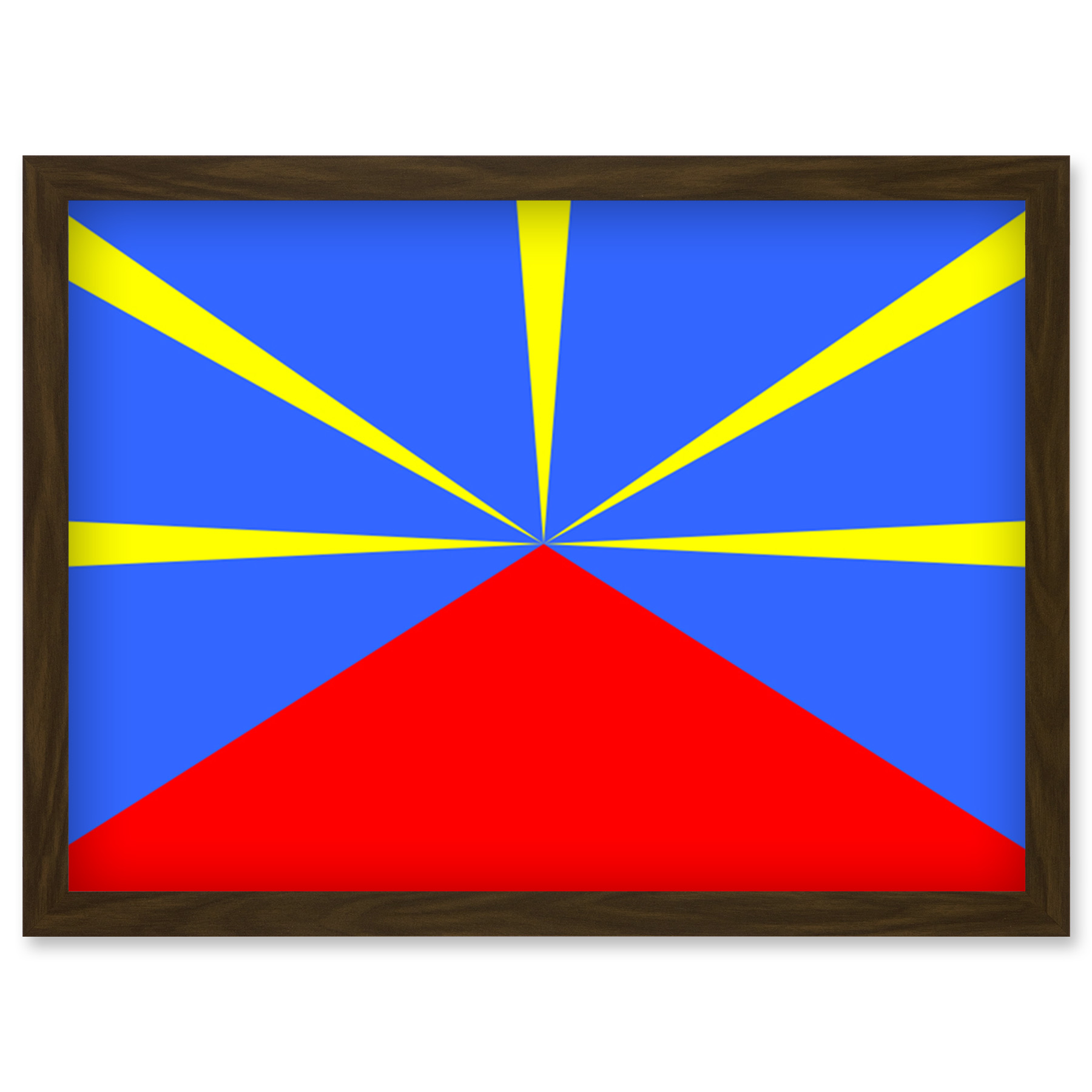 Réunion Nationalflagge Weltflaggen Land Poster gerahmt Kunst Bild Druck A4 - Bild 8 von 31