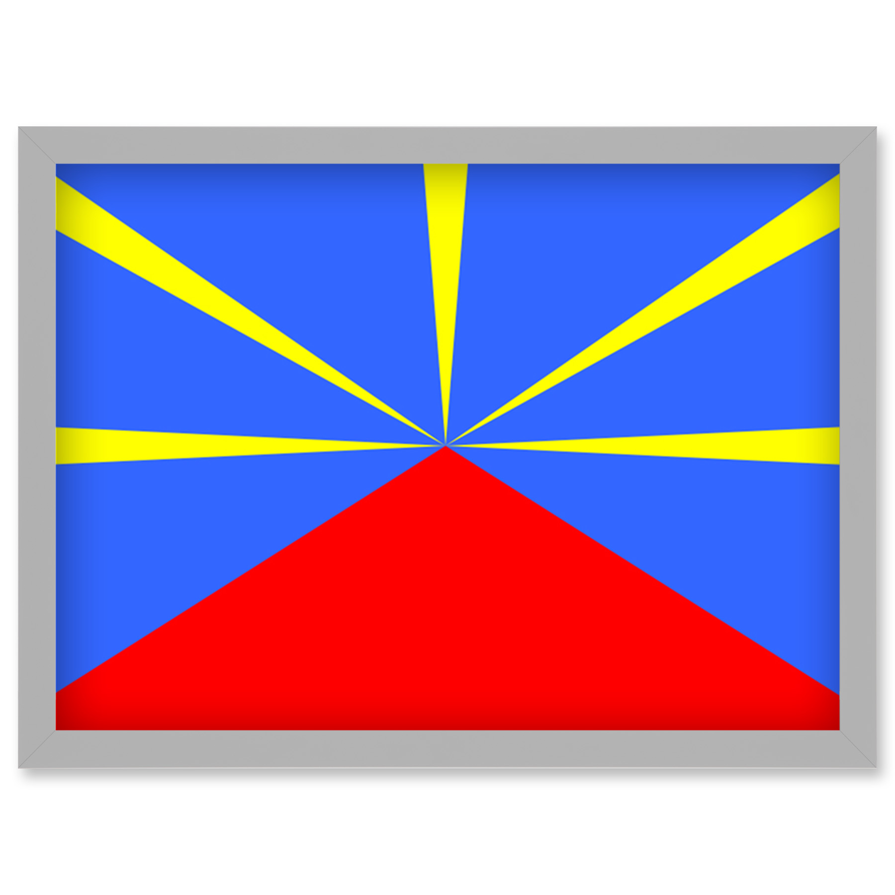 Réunion Nationalflagge Weltflaggen Land Poster gerahmt Kunst Bild Druck A4 - Bild 14 von 31