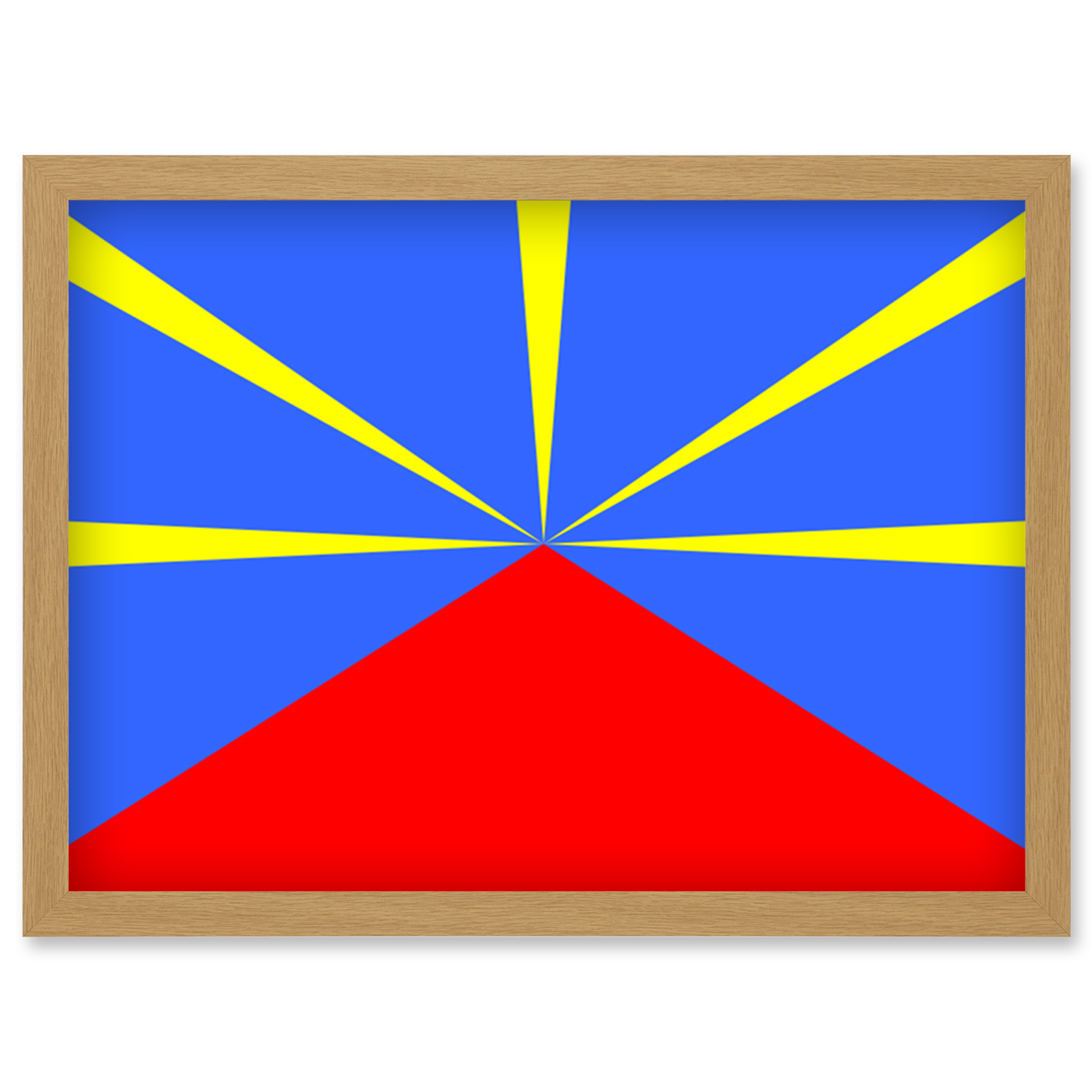 Réunion Nationalflagge Weltflaggen Land Poster gerahmt Kunst Bild Druck A4 - Bild 20 von 31