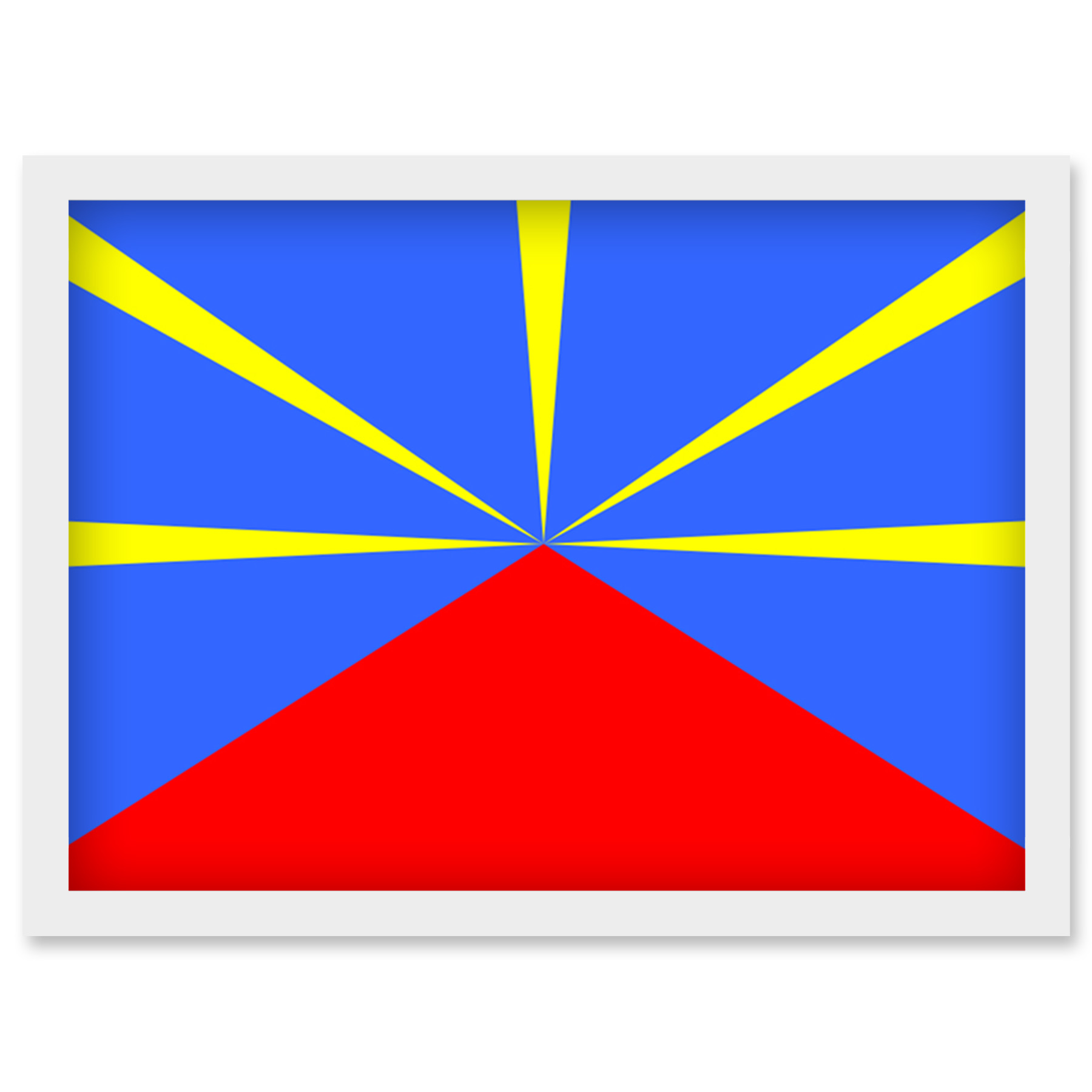 Réunion Nationalflagge Weltflaggen Land Poster gerahmt Kunst Bild Druck A4 - Bild 26 von 31