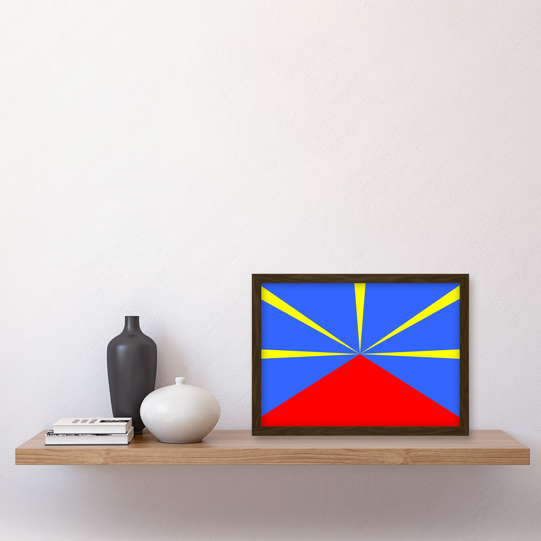 Réunion Nationalflagge Weltflaggen Land Poster gerahmt Kunst Bild Druck A4 - Bild 9 von 31