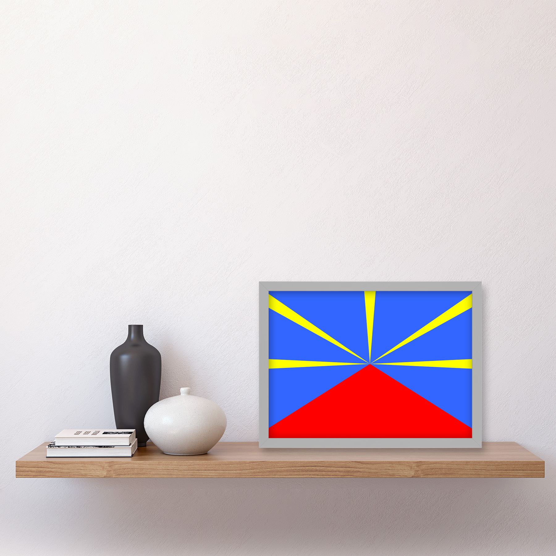 Réunion Nationalflagge Weltflaggen Land Poster gerahmt Kunst Bild Druck A4 - Bild 15 von 31