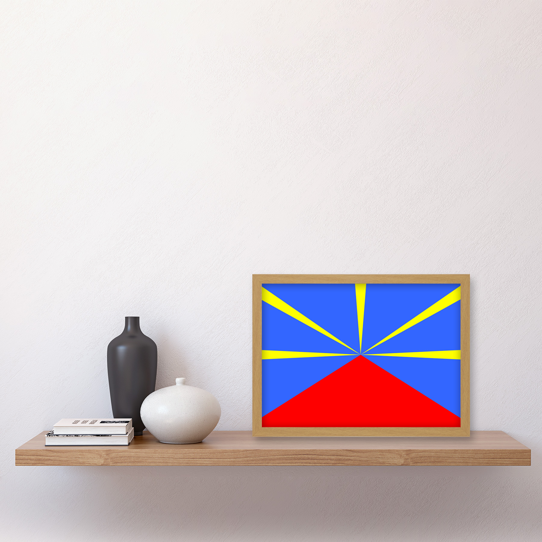 Réunion Nationalflagge Weltflaggen Land Poster gerahmt Kunst Bild Druck A4 - Bild 21 von 31